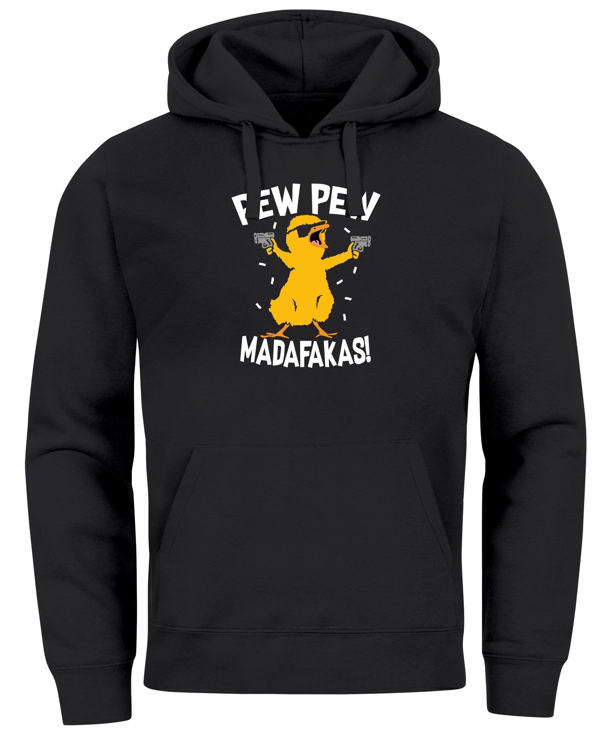 MoonWorks Hoodie Hoodie Herren Pew Pew Madafakas Crazy Chick Küken Meme Spr günstig online kaufen