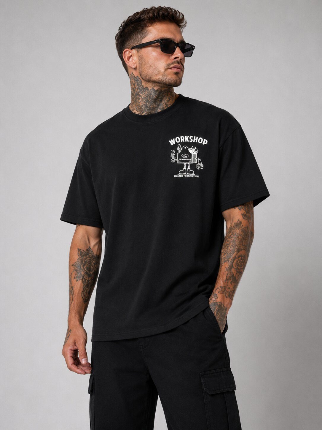 SUBLEVEL T-Shirt Herren Shirt Logo Print schwere Qualität moderner Look Baumwolle, super soft, unifarben, Robuster Stoff