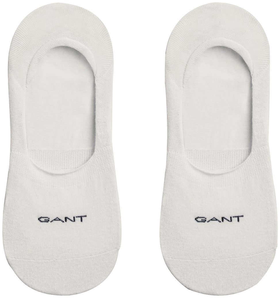 rutschfest Socken (2-Paar), Gant (2-Paar) Socks white Füßlinge Invisible unsichtbar Sneaker u.