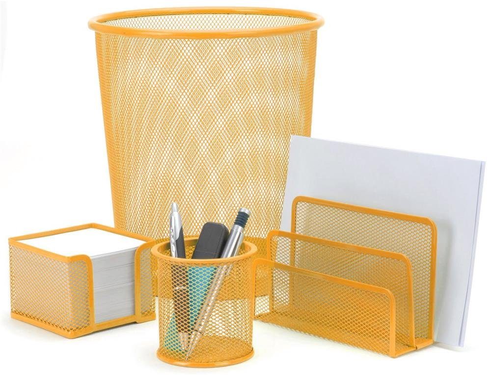 made2trade Aufbewahrungsbox Büroset (4 St), mit Papierkorb, Stiftebecher, Notizblockspender und Briefhalter