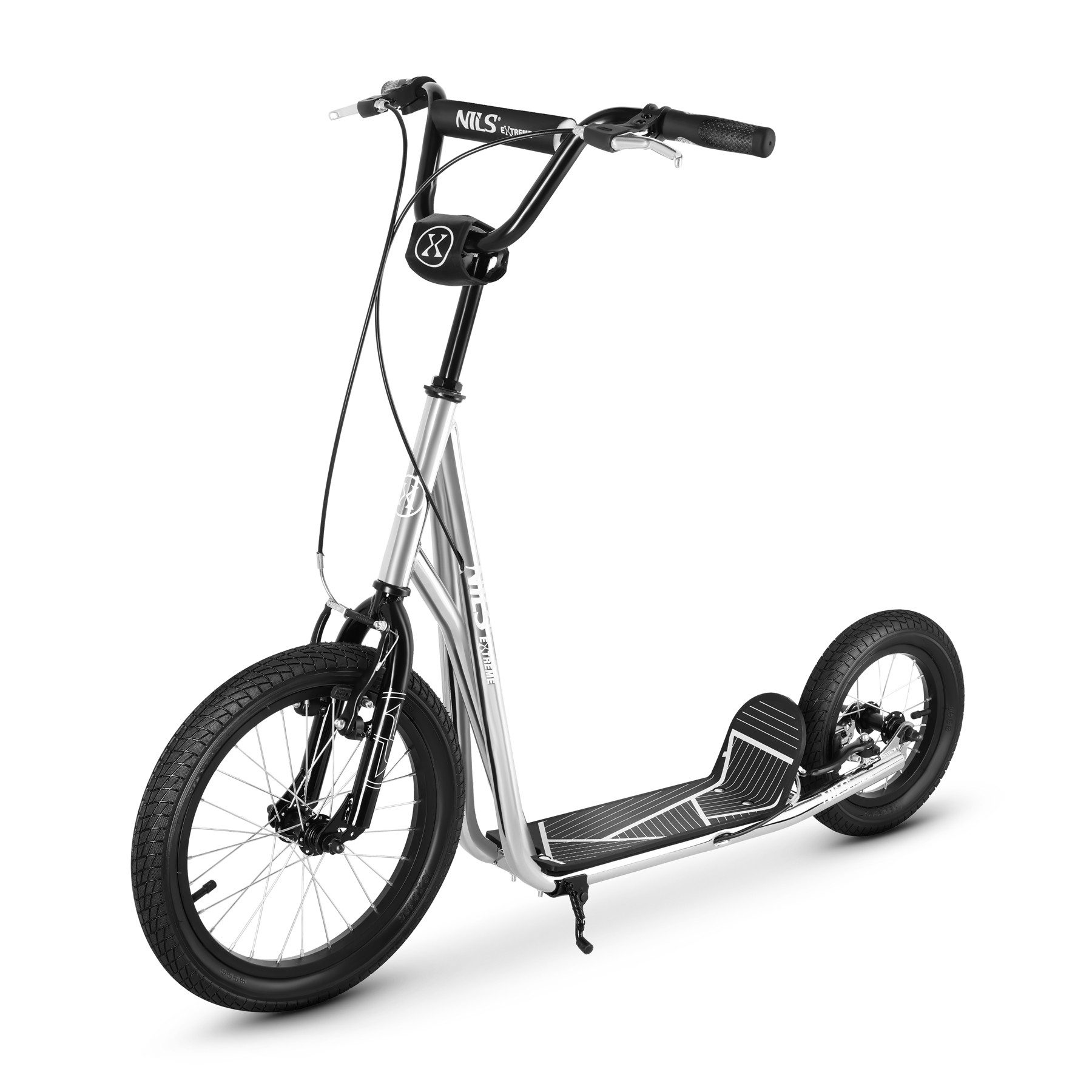 NILS EXTREME Cityroller Scooter Roller Tretroller mit großen Reifen für unwegsames Gelände, einfaches Handling