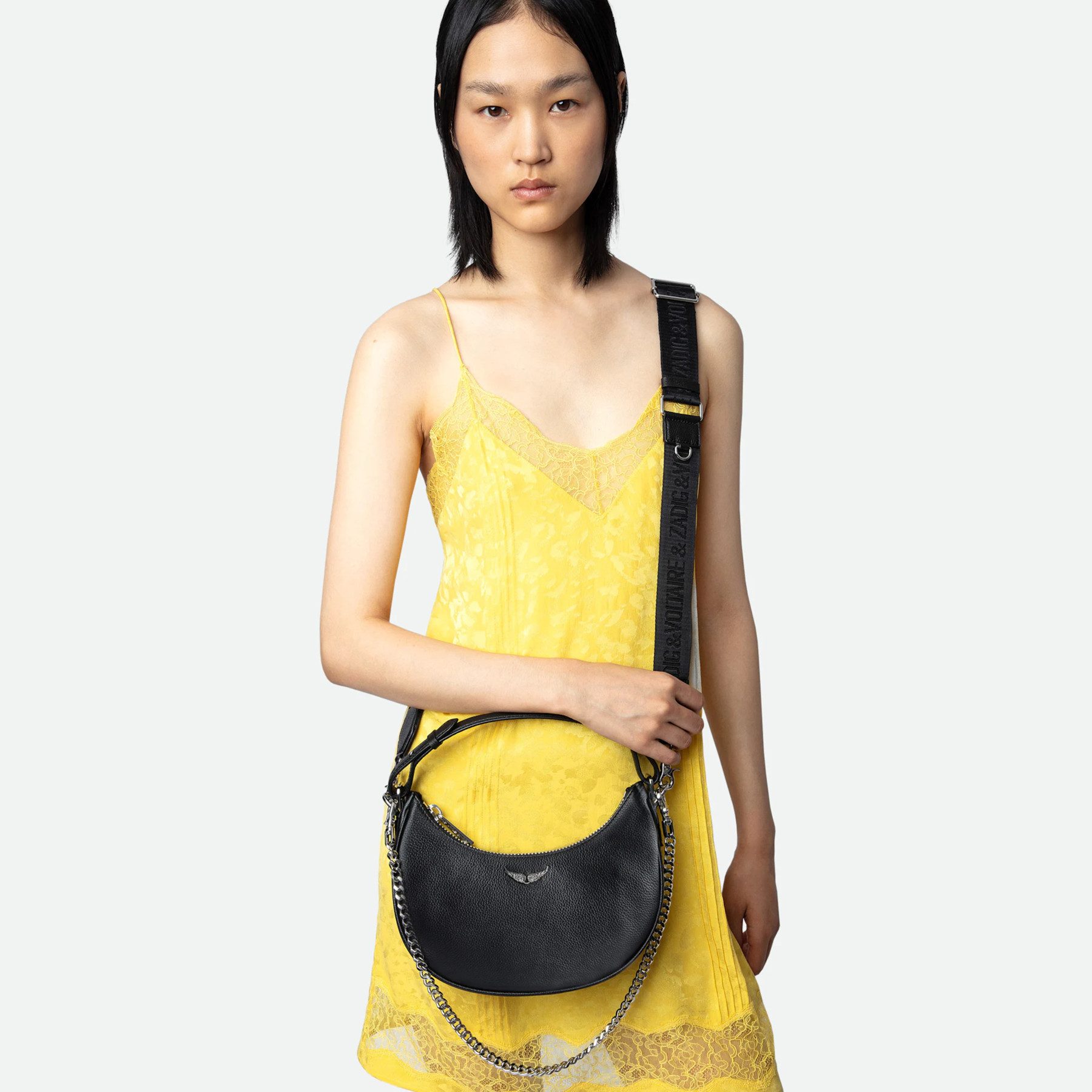 ZADIG & VOLTAIRE Handtasche Tasche MOONROCK GRAINED LEATHER aus Leder