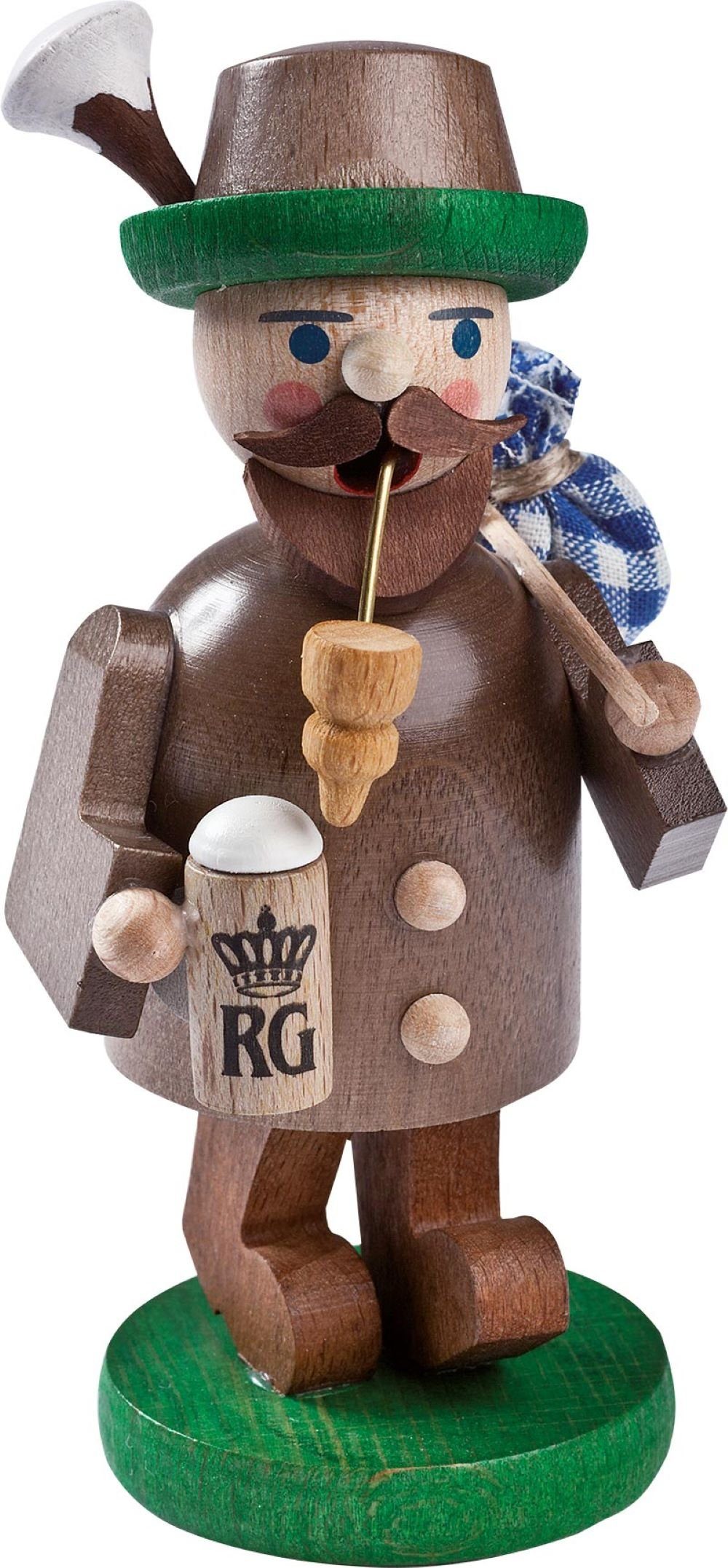 Richard Glaesser Фигурка курильщик Bayer, Höhe 11cm, Handwerkskunst original Ezgebirge