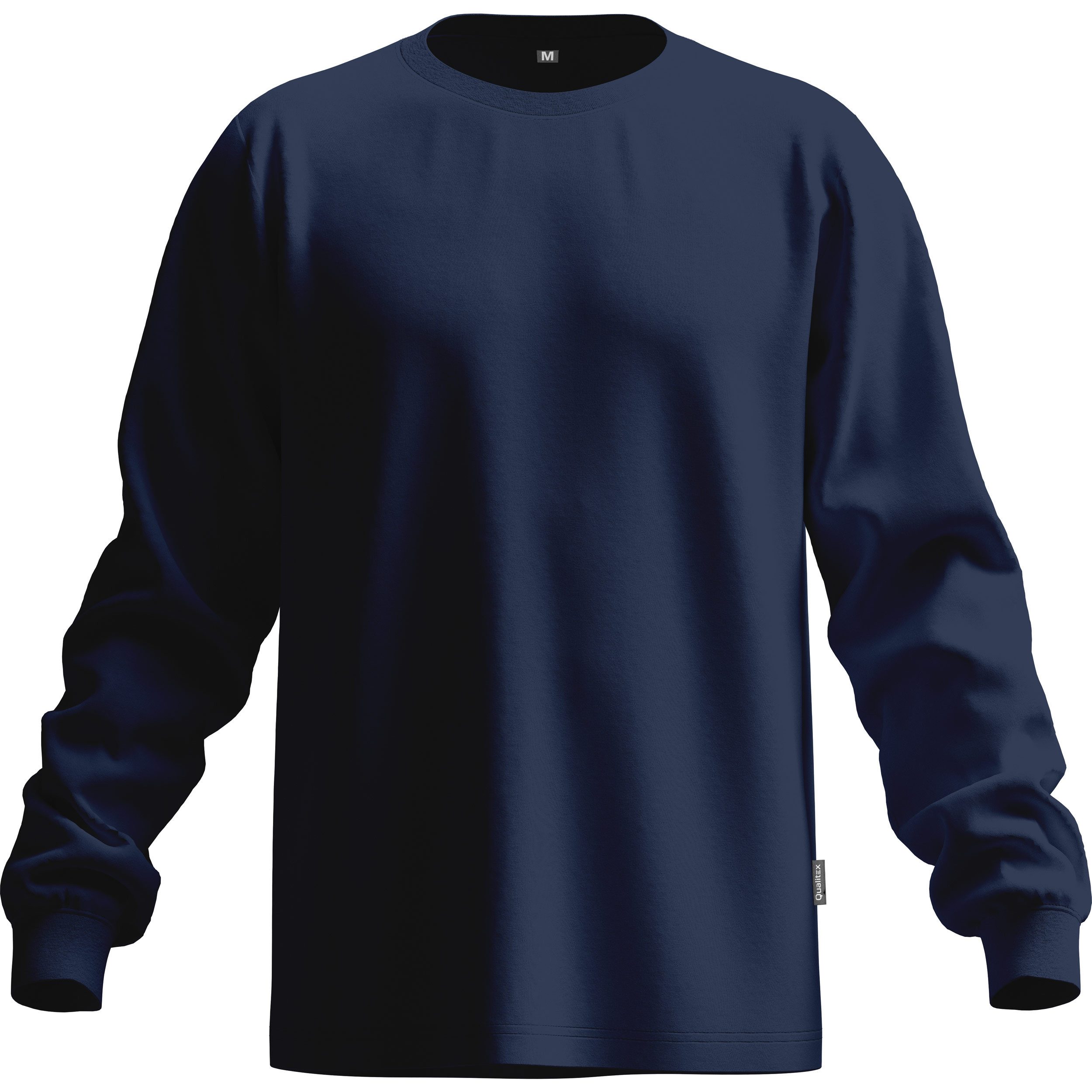 Qualitex Workwear Sweatshirt T Shirts Herren – Basic langarm T Shirt – nachhaltig Arbeit & Freizeit (1-tlg) Arbeits T-Shirt Herren, atmungsaktiv, feuchtigkeitsregulierend, robust