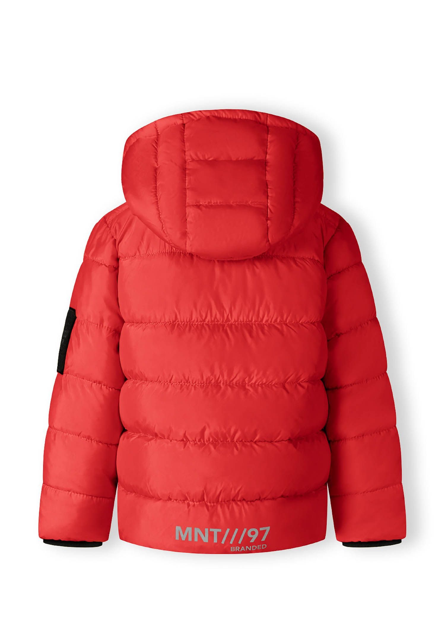 MINOTI Winterjacke Steppjacke mit Kapuze und reflektierendem Print  (2y-14y)