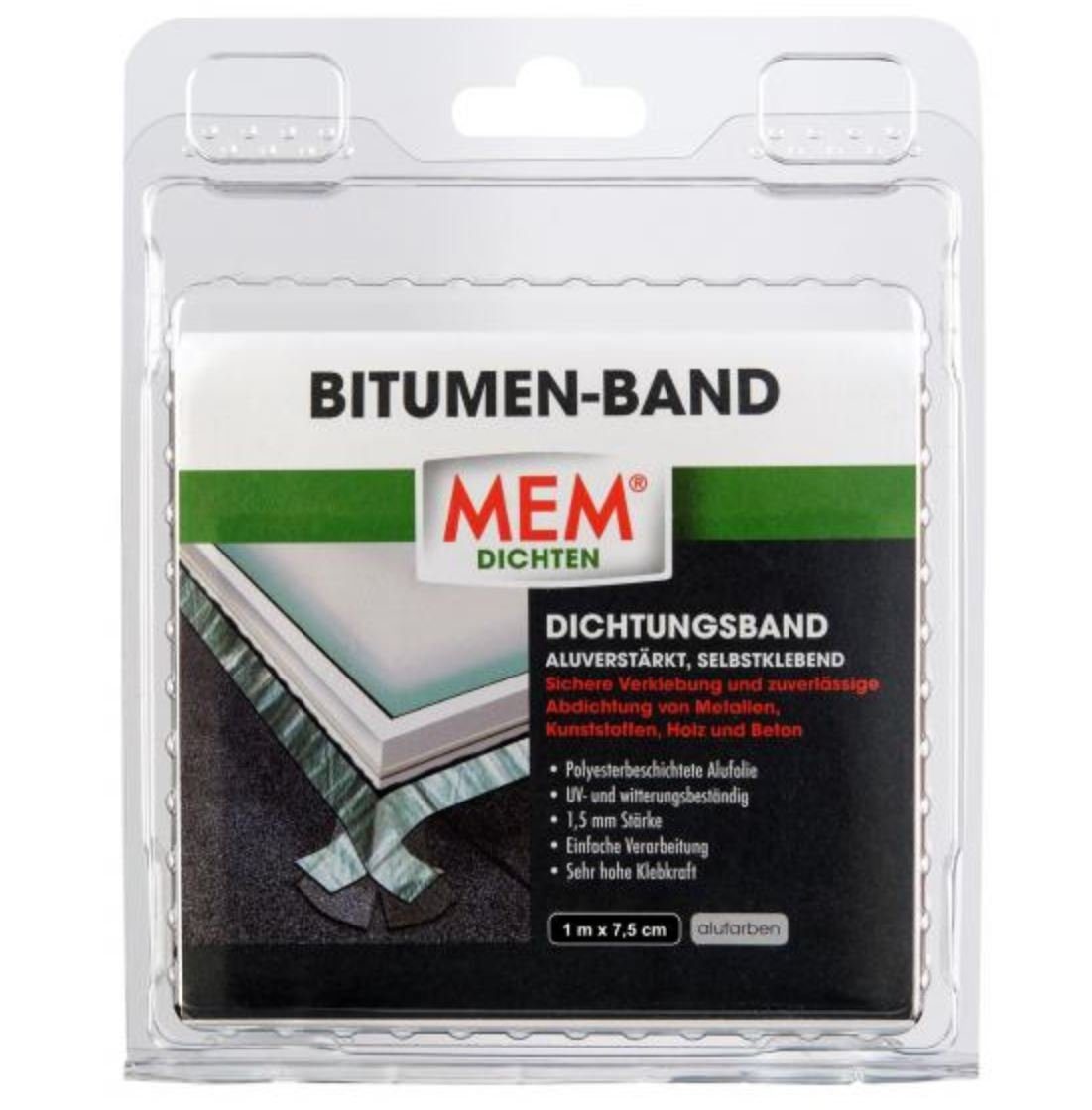MEM Bauchemie Dichtungsband MEM Bitumenband Alu 1m x 75mm