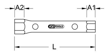 KS Tools Steckschlüssel, Rohrsteckschlüssel, 8 x 9 mm