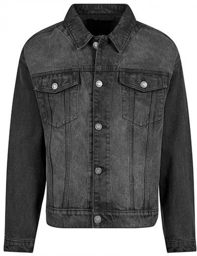 Build Your Brand Outdoorjacke Heavy Ounce Boxy Denim Jacke Jeansjacke Herren