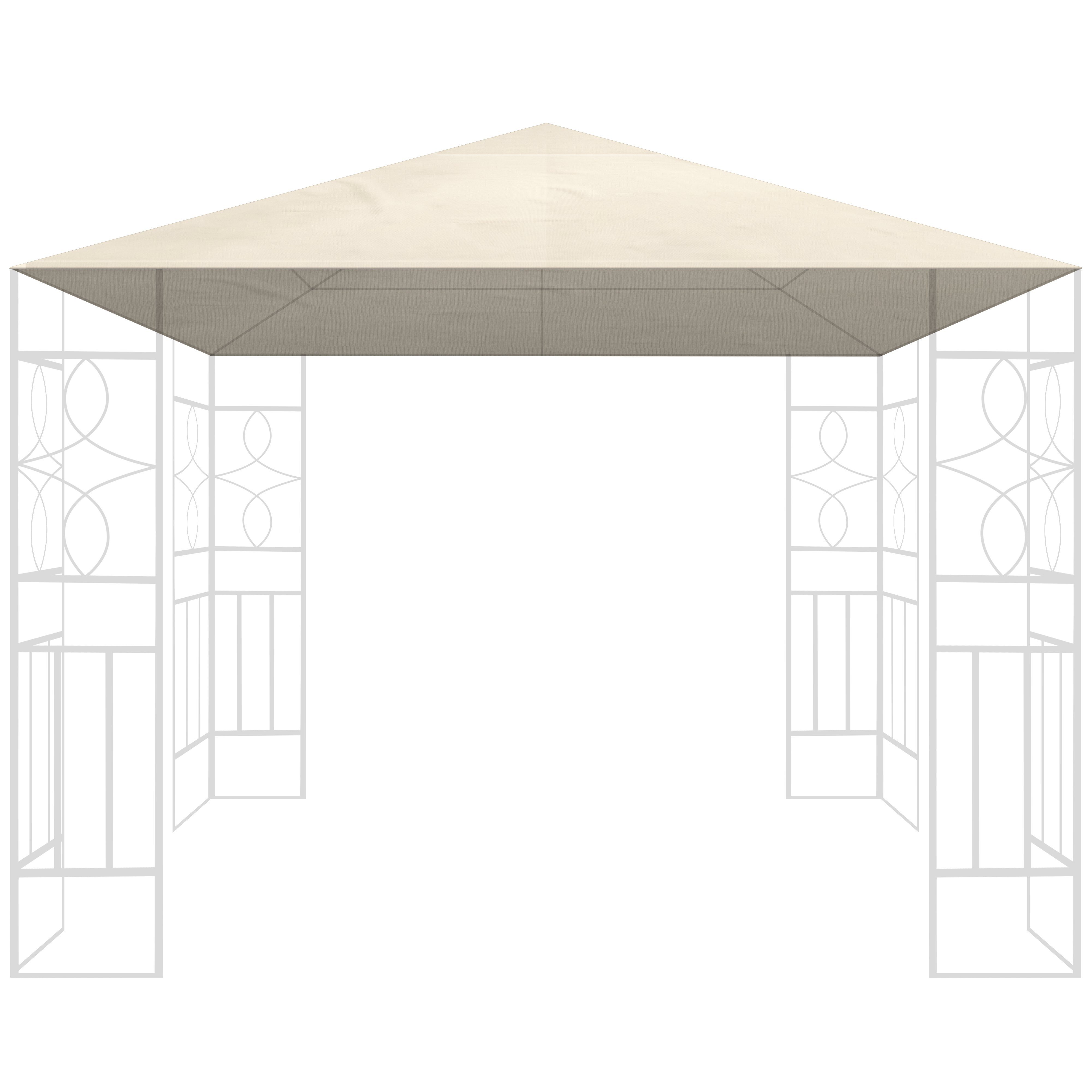 habeig Pavillon-Ersatzdach Ersatzdach 340g/m² SPITZ PVC Beschichtung Pavillondach Wasserdicht, 310,00 g/m², 100% Wasserdicht