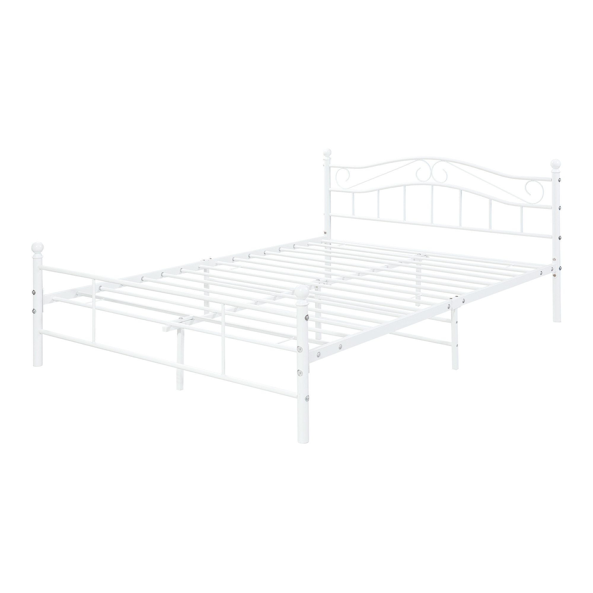 en.casa Metallbett, »Florenz« 160x200cm Weiß + günstig online kaufen
