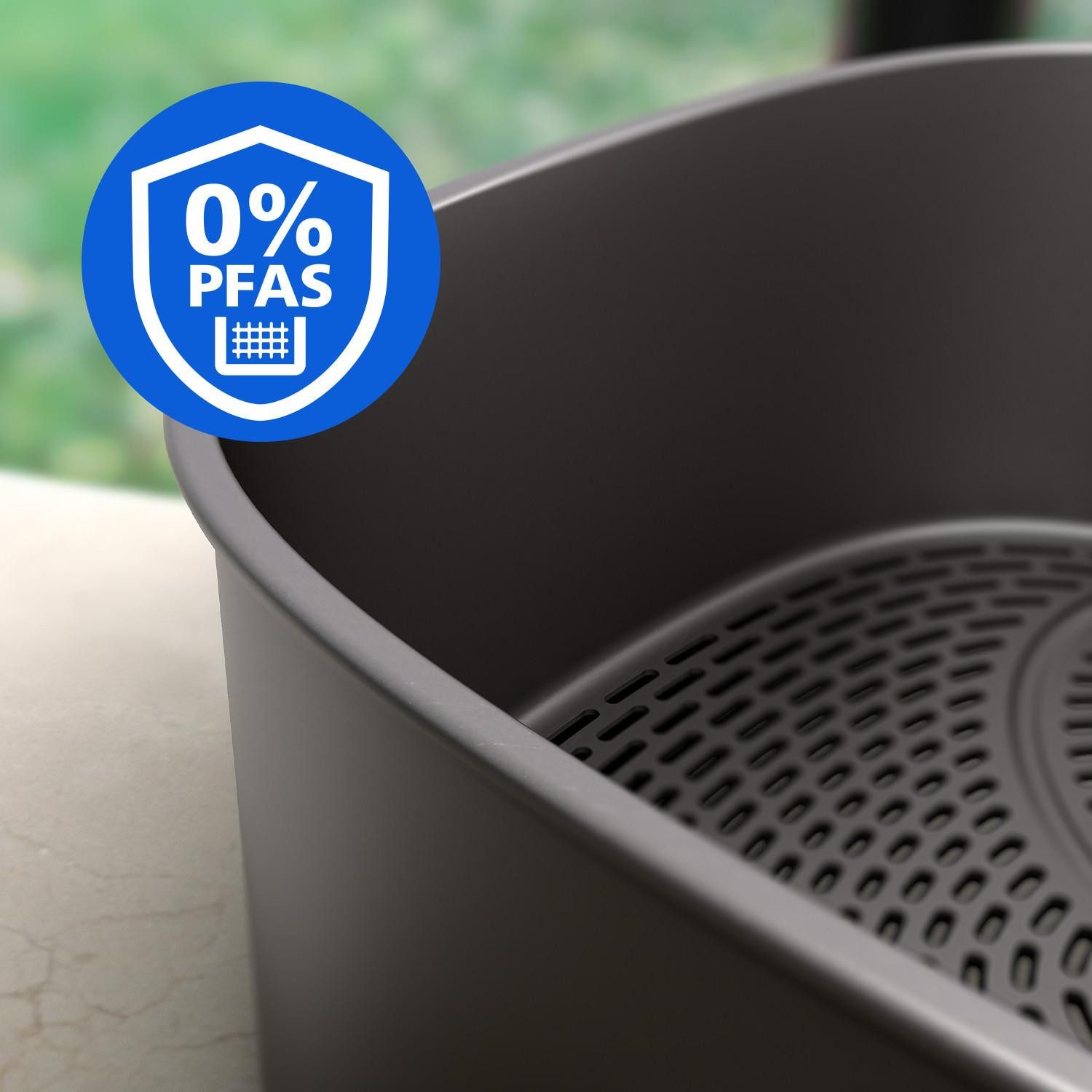 Philips Fritteuse NA461/00, 10 l Fassungsvermögen, Doppel-Heißluftfritteuse, Digitales Display