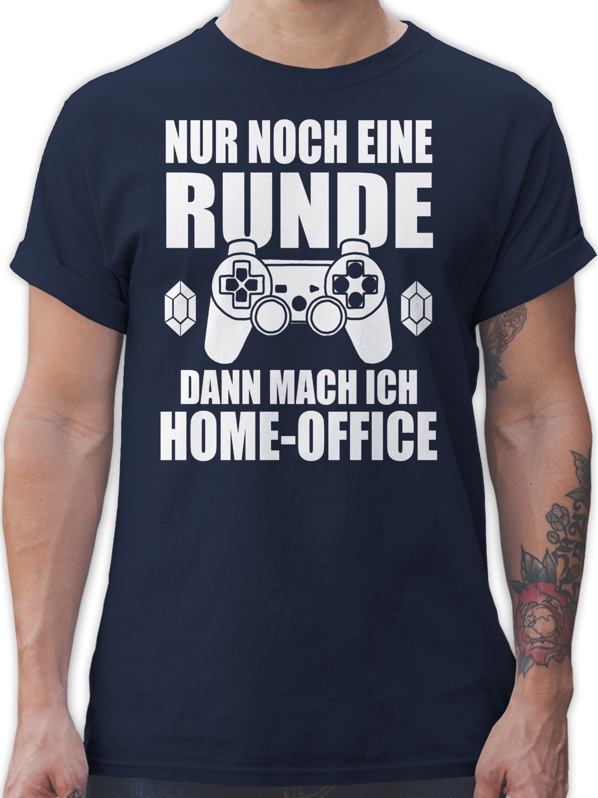 Shirtracer TShirt »Nur noch eine Runde dann mach ich Home Office
