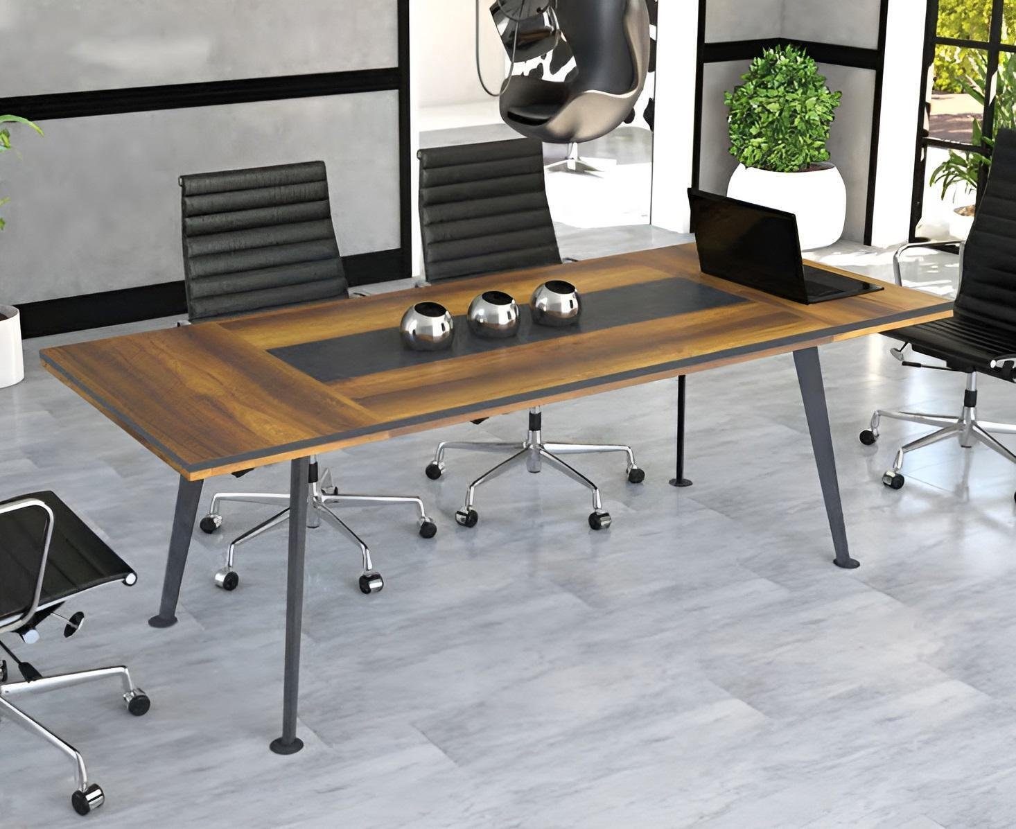 JVmoebel Konferenztisch Groß Tisch Konferenztisch Besprechungstische Konferenzmöbel Braun Holz (1-St., 1x nur Konferenztisch ohne Sessel), Made in Europa