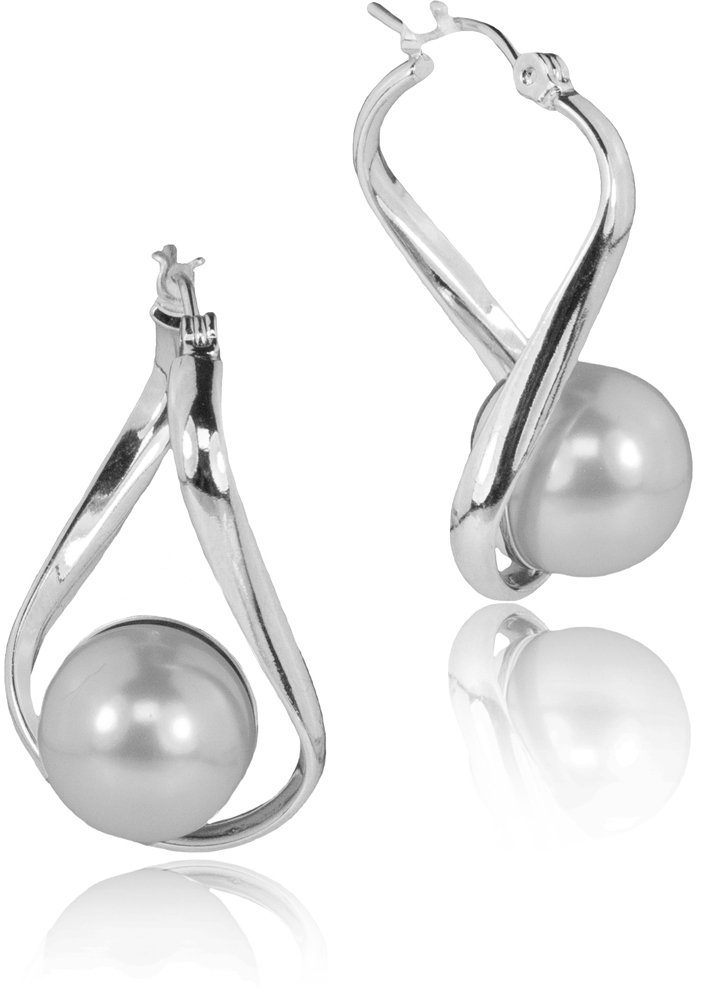 Paar Ohrhänger Geschwungene Ohrringe "Liora" mit Perle von Swarovski®
