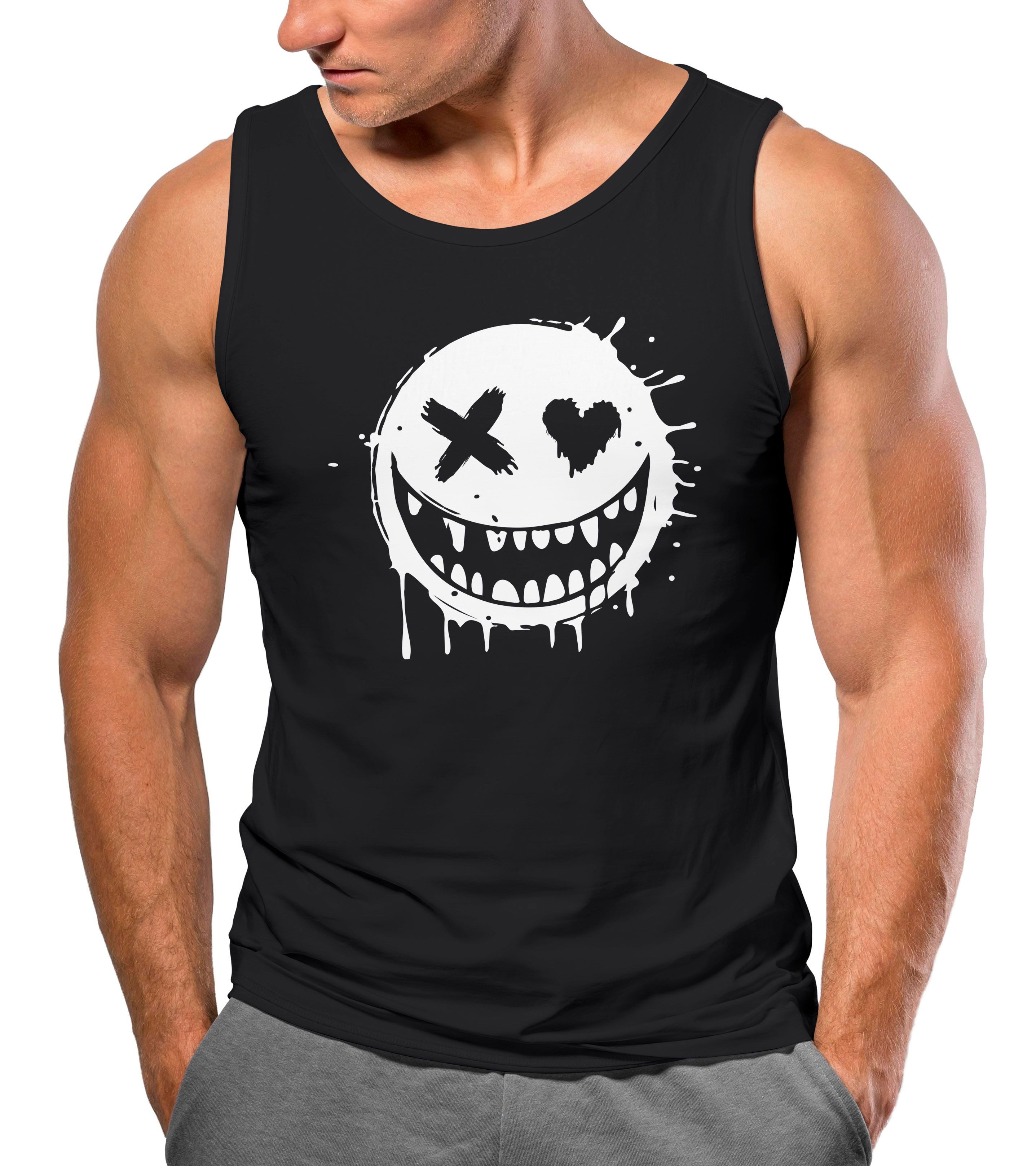 Neverless Tanktop Herren Tank-Top {replace} Muskelshirt mit Print