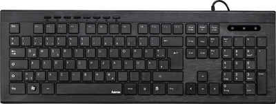 Hama Multimedia Tastatur Anzano mit seitlichen Leuchtstreifen kabelgebunden Tastatur