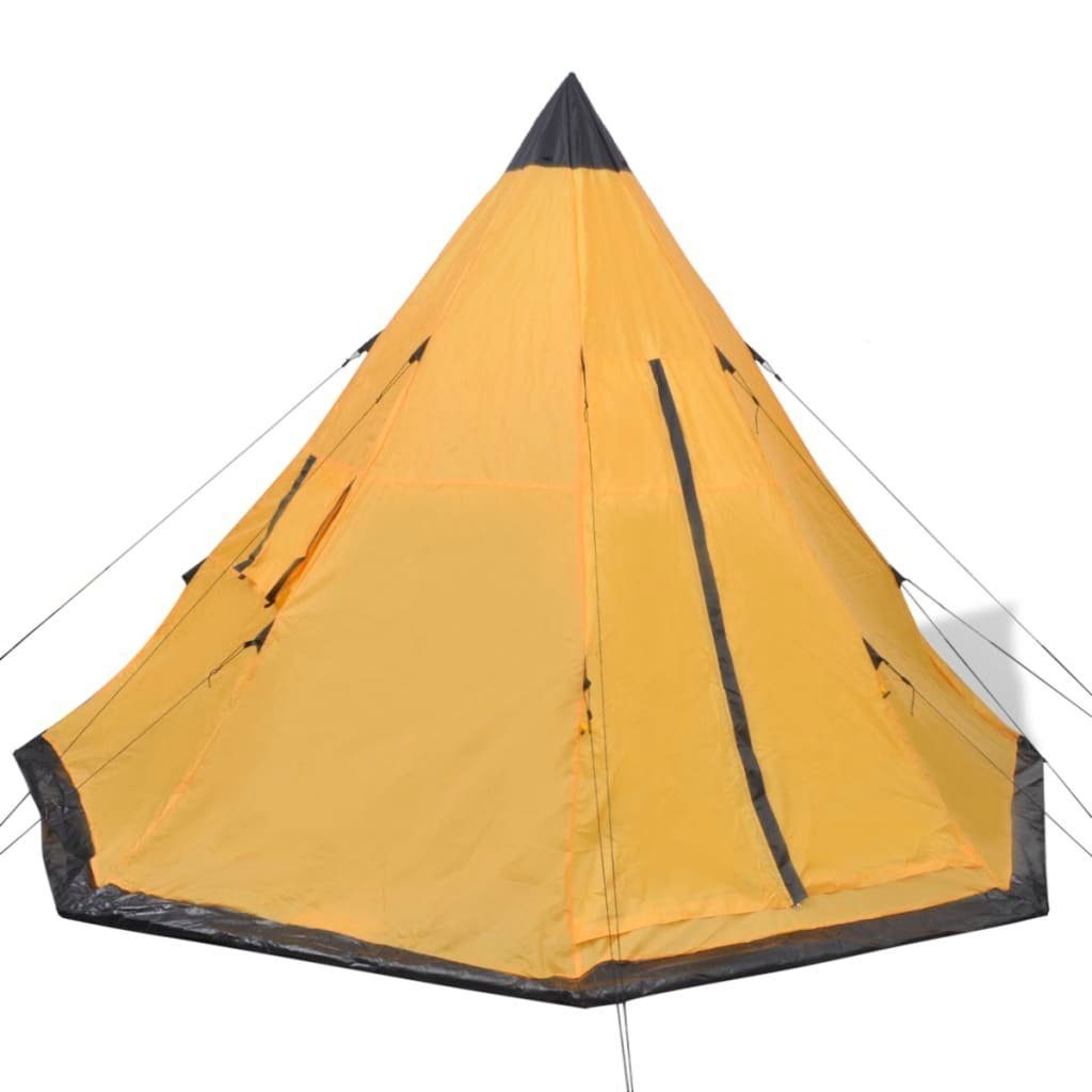 Gelb 290x270x225 für Tipi-Zelt cm, Personen,Gr. DOTMALL 4 PE-Boden Campingzelt