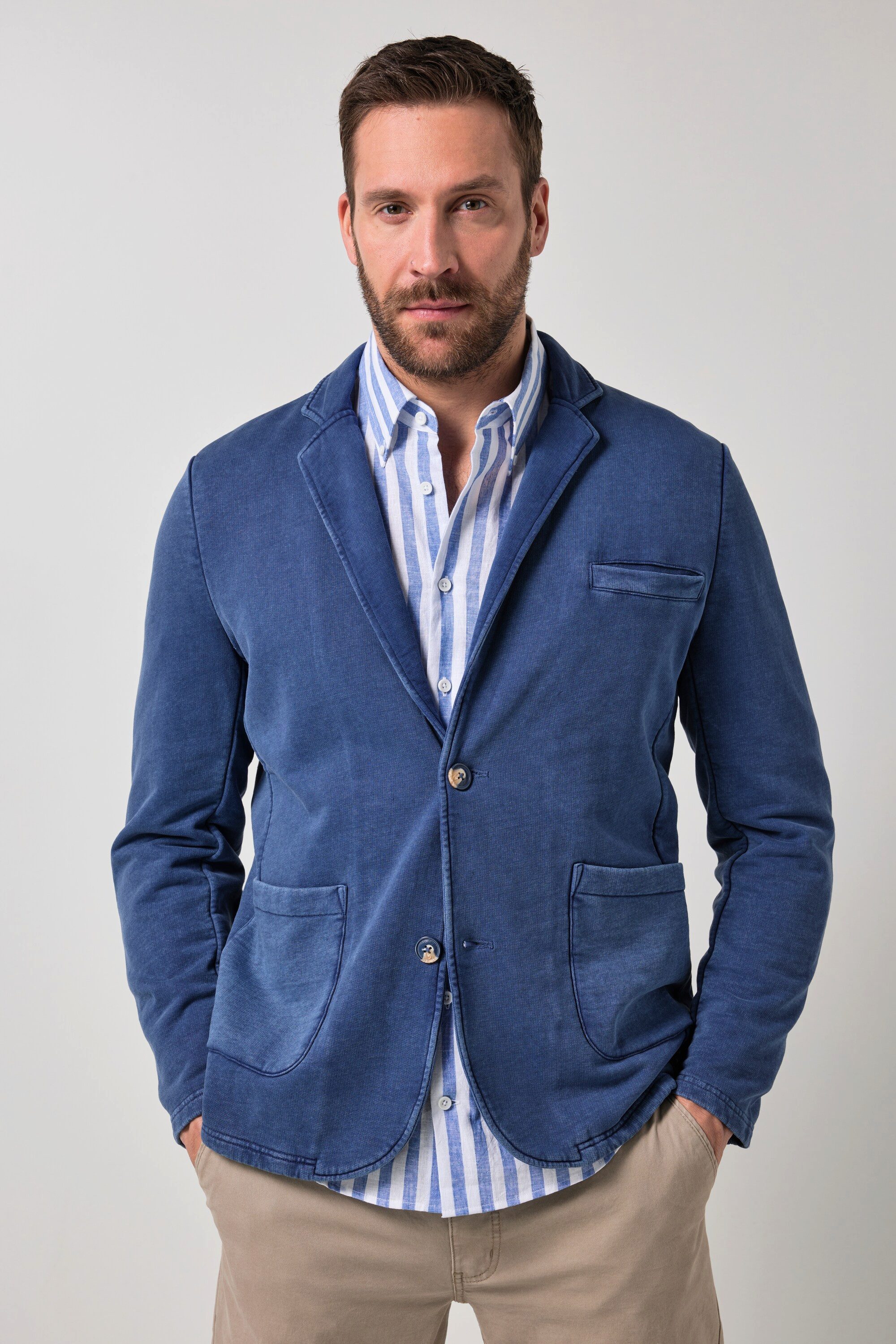 JP1880 Sakko Sweat-Sakko Business Reverskragen 1 Tasche