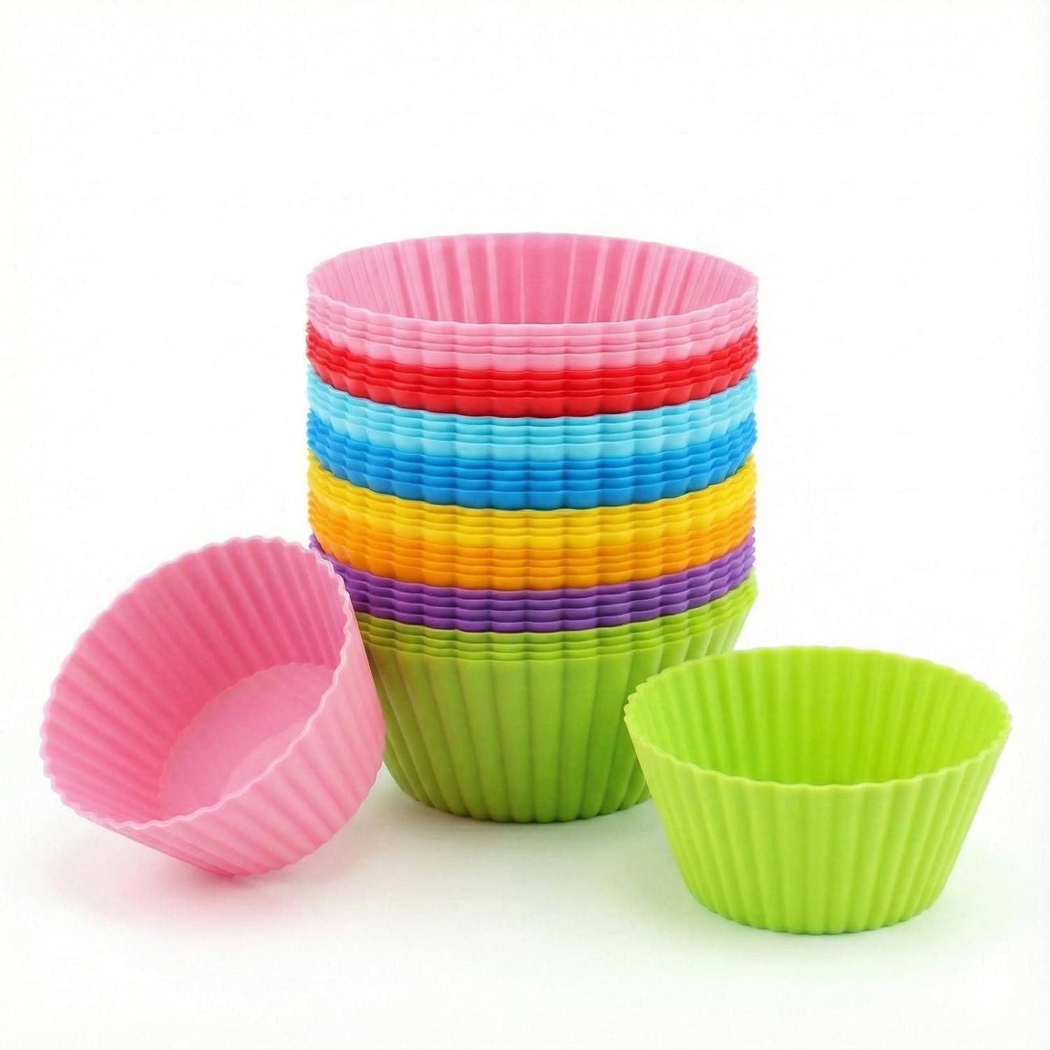 LuxusKollektion Muffinform Muffinform Silikon 32 Stück 8 Farben, (32-tlg)