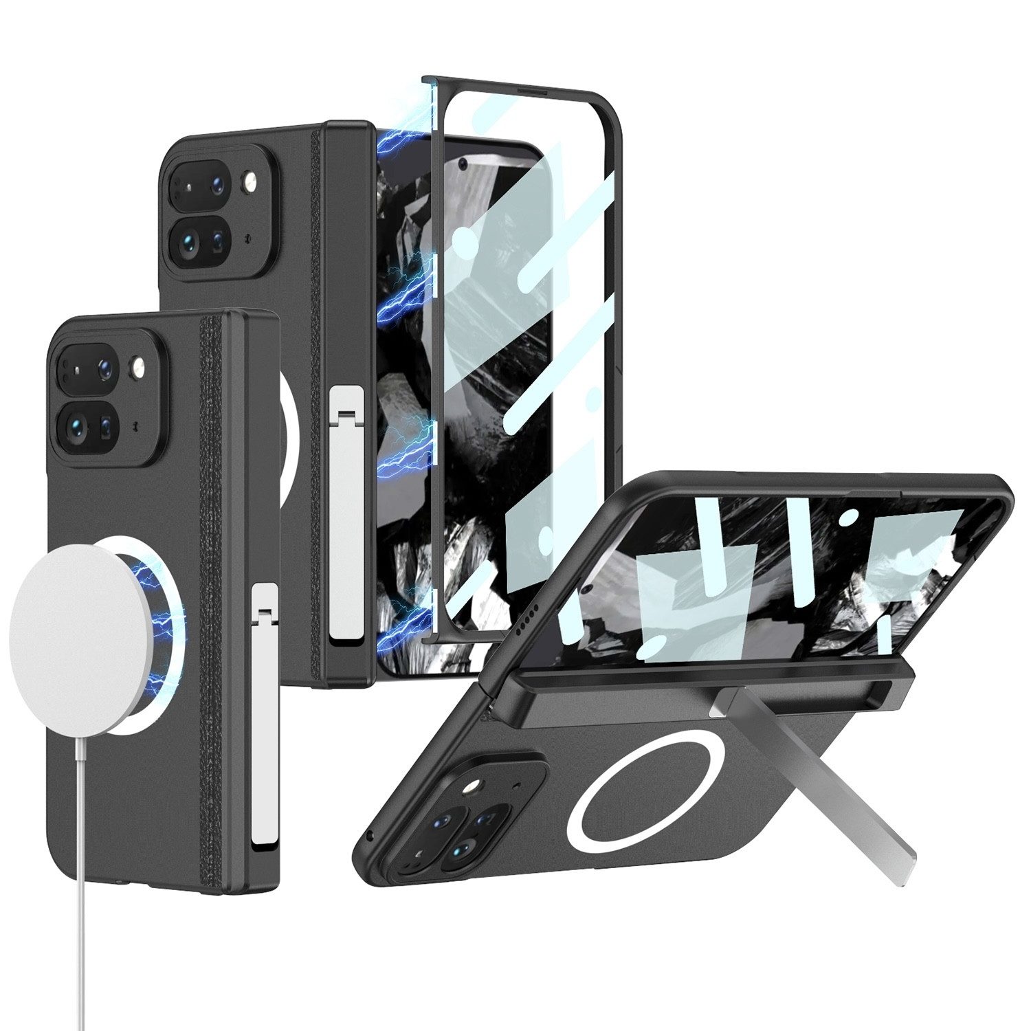 Handyhülle Für Google Pixel 9 Pro Fold GKK MagSafe Hülle Falt-Scharnier u Ständer