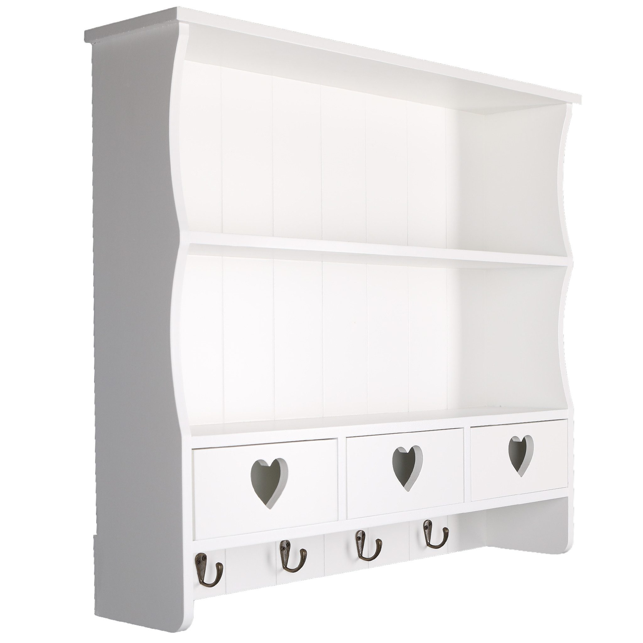 Home4Living Wandregal Wandregal Küchenregal Holzregal Weiß Landhausstil Reg günstig online kaufen