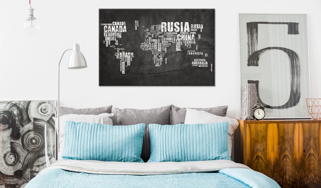 Artgeist Pinnwand Spanish Geography [Cork Map - Spanish Text]