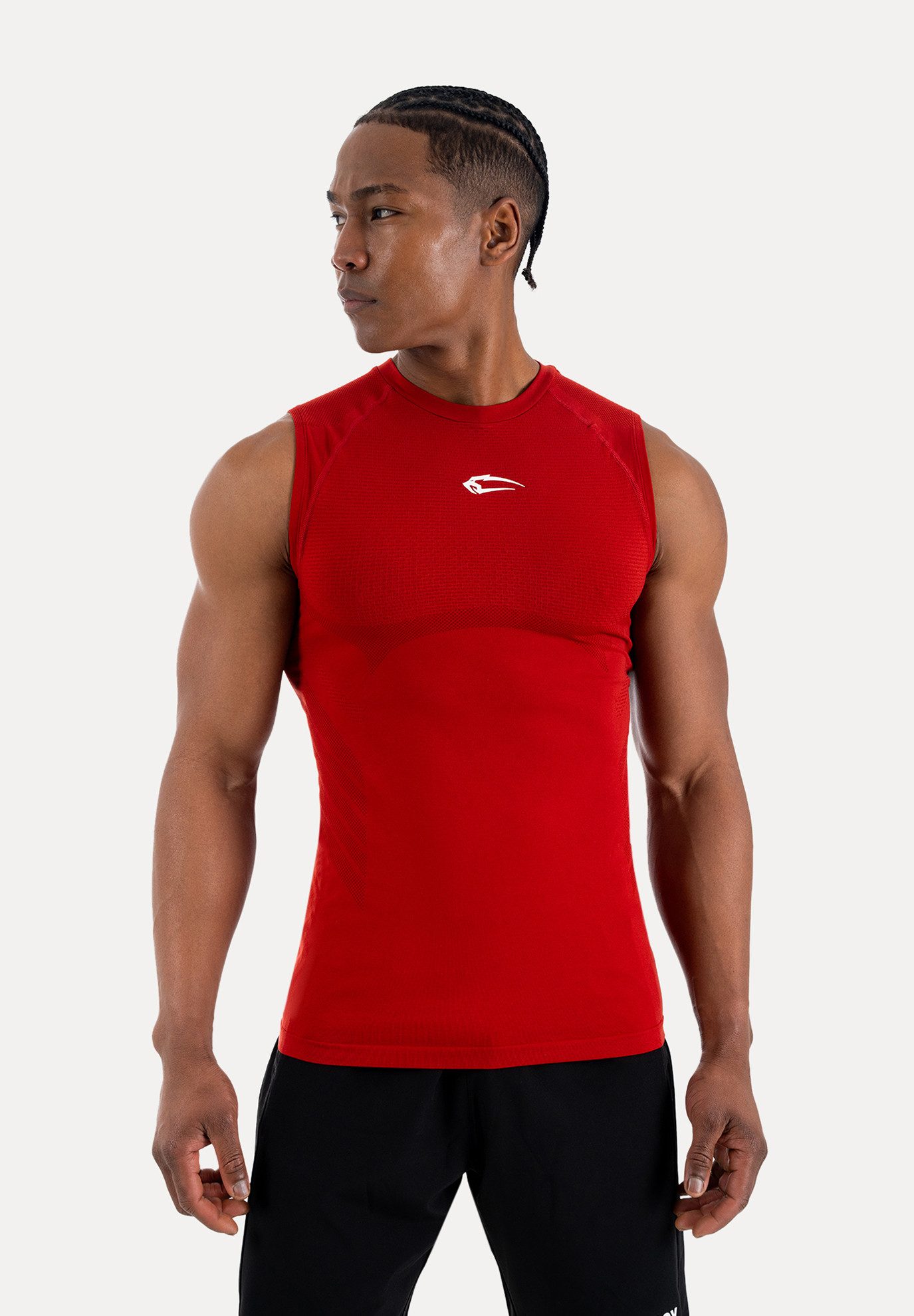 Smilodox Tanktop Carnos, Compression Tank Herren, Gym Shirt Seamless, Fitness Enganliegend, Seamless, Body-Mapping, atmungsaktiv, Stretch
