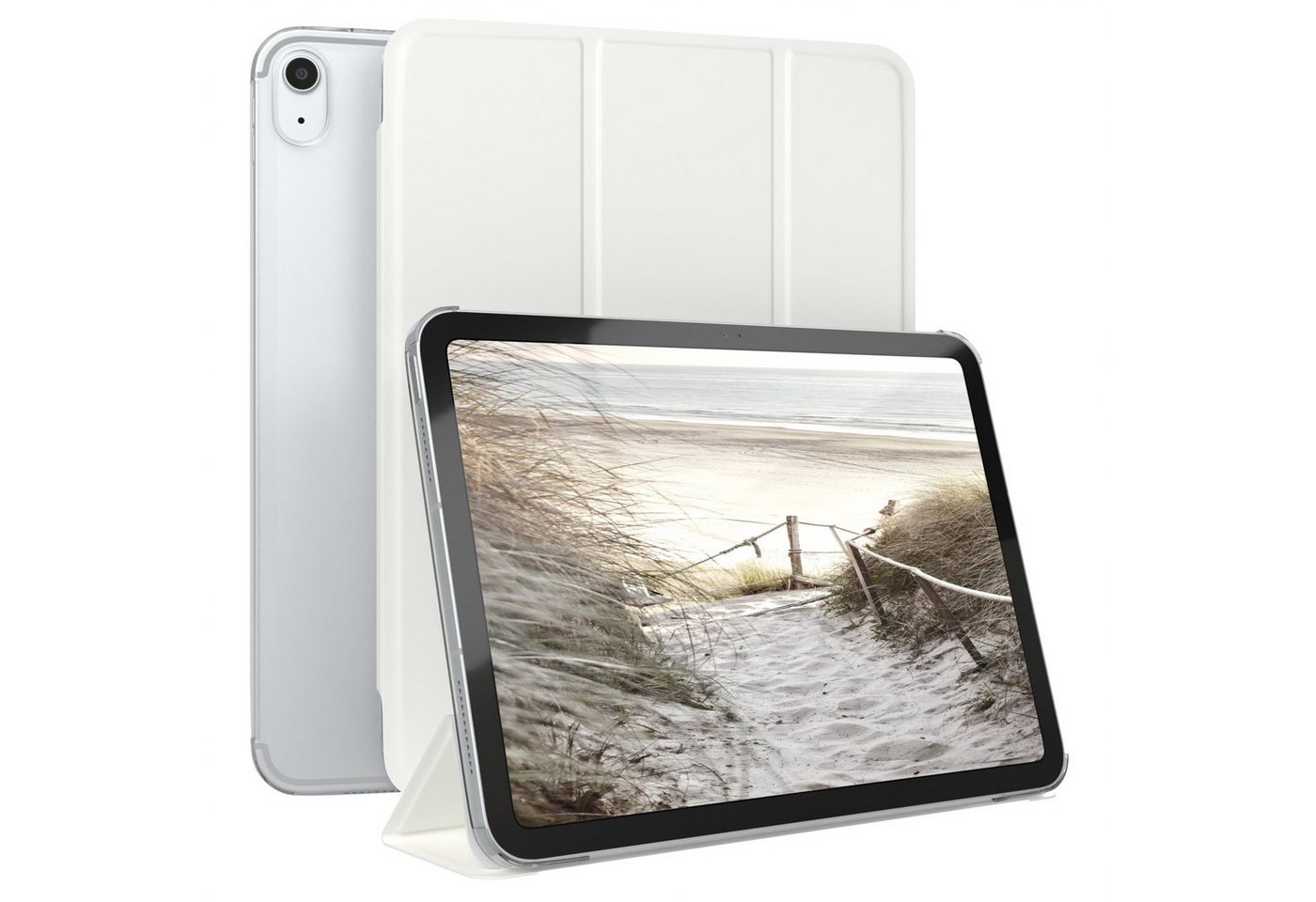 EAZY CASE Tablet-Hülle Smart Case für iPad 10,9" 10. Generation (2022) 10,9 Zoll, Schutzhülle mit Sleep Wake Up Funktion Smartcase verstellbar Etui Weiß