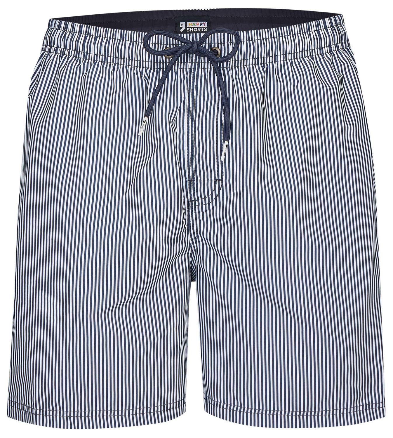 HAPPY SHORTS Badehose HAPPY SHORTS Herren Badeshorts Strandshorts Shorts Streifen Stripes S - XXL