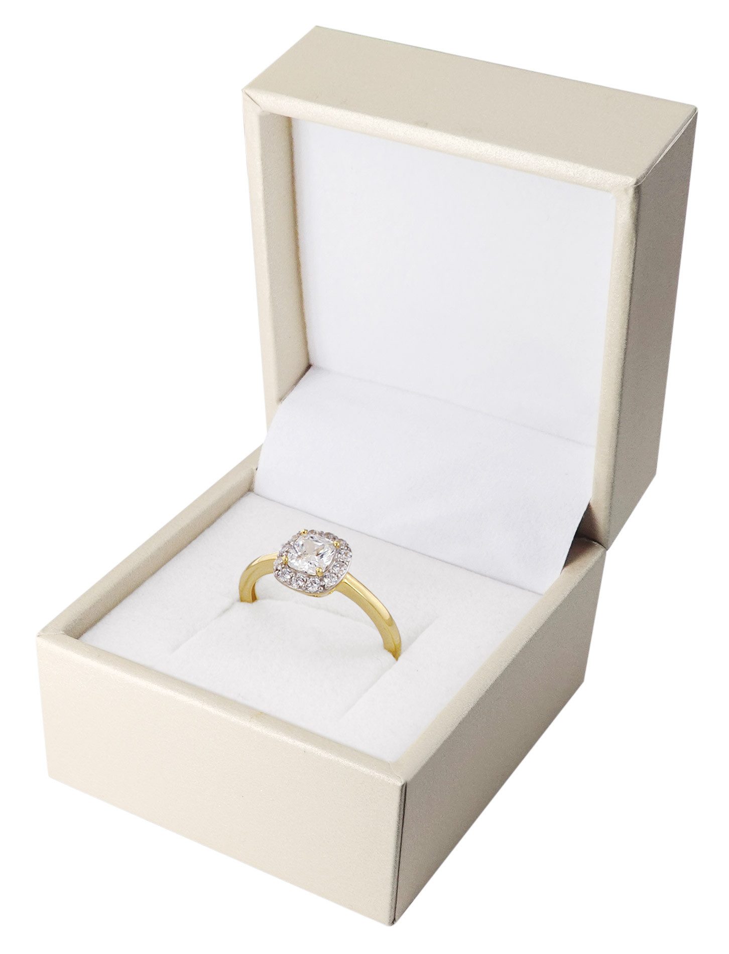 Glizz Goldring DamenGold 333/8K mit Zirkonia