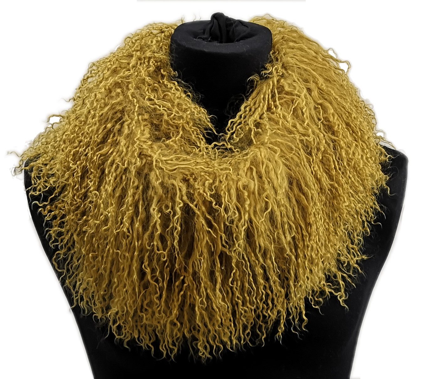 Reissner Lammfelle Schal Tibet Lammfell Kurz Schal BOA Kragen 75cm