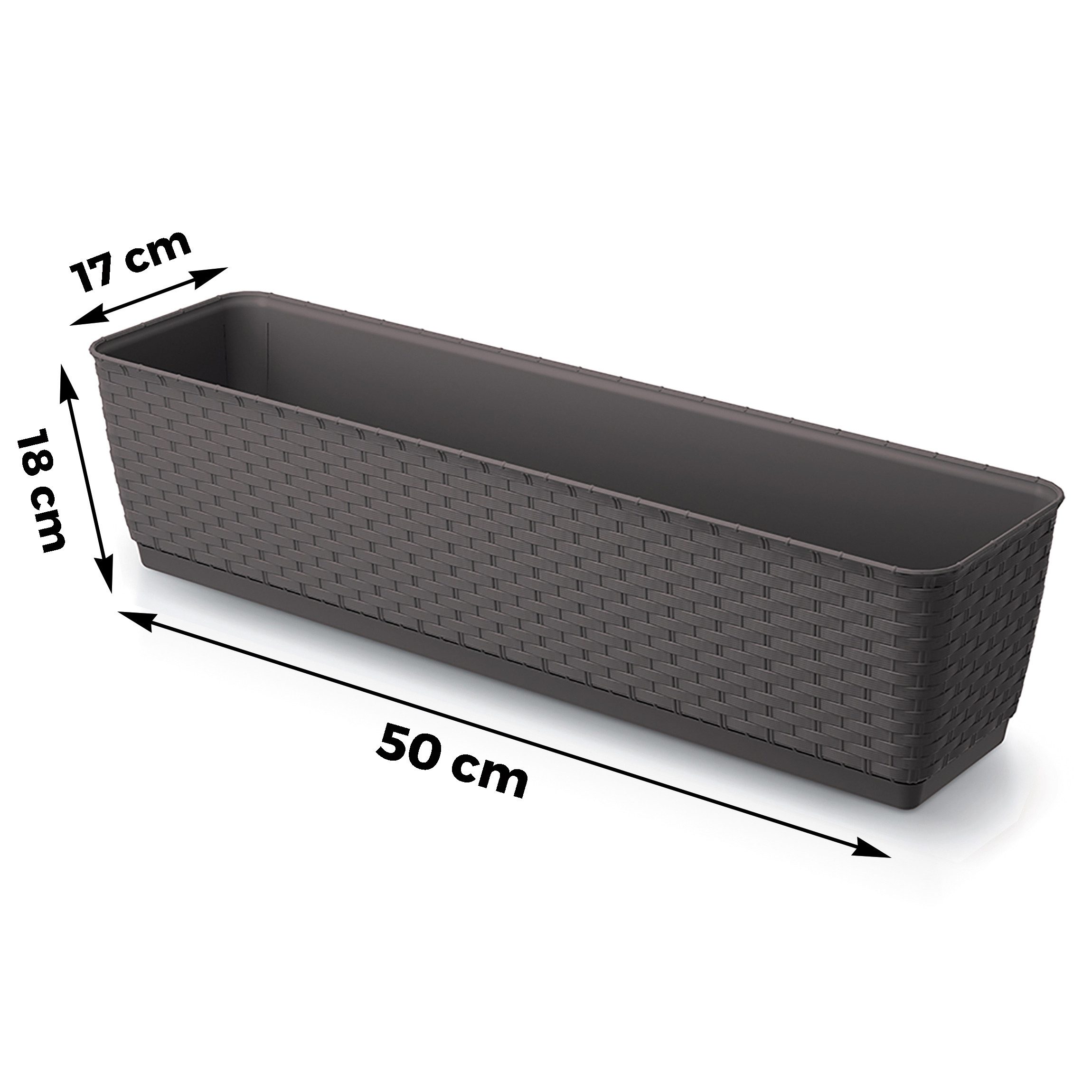 Annastore Blumenkasten Balkonkasten aus wetterfestem Kunststoff günstig online kaufen