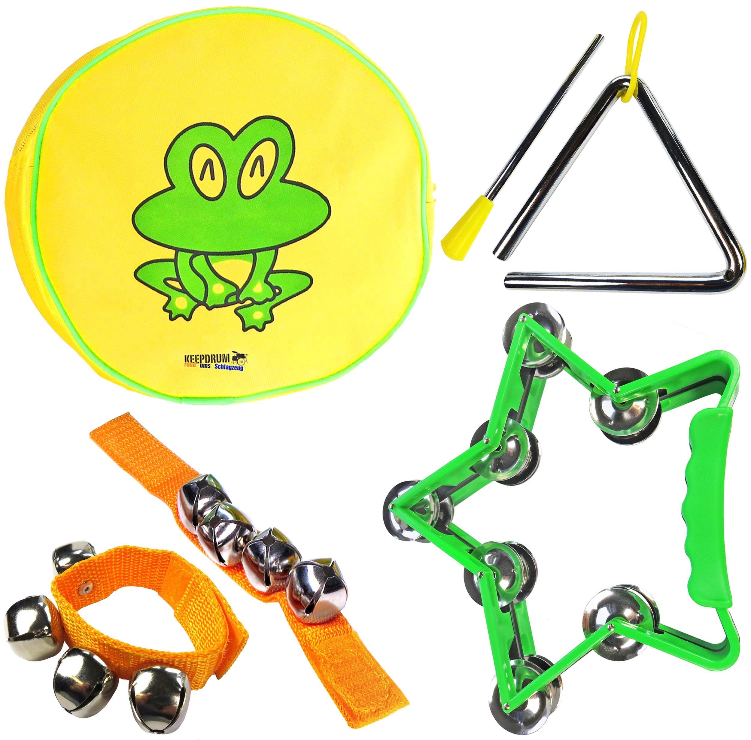 keepdrum Schellenring Kinder-Percussion-Set