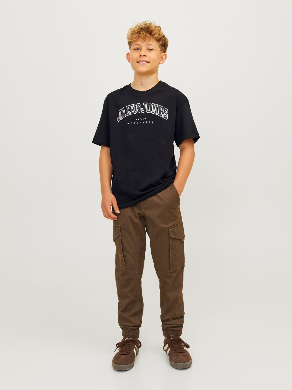 Jack & Jones Junior T-Shirt JJECALEB VARSITY TEE S/S O-NECK JNR