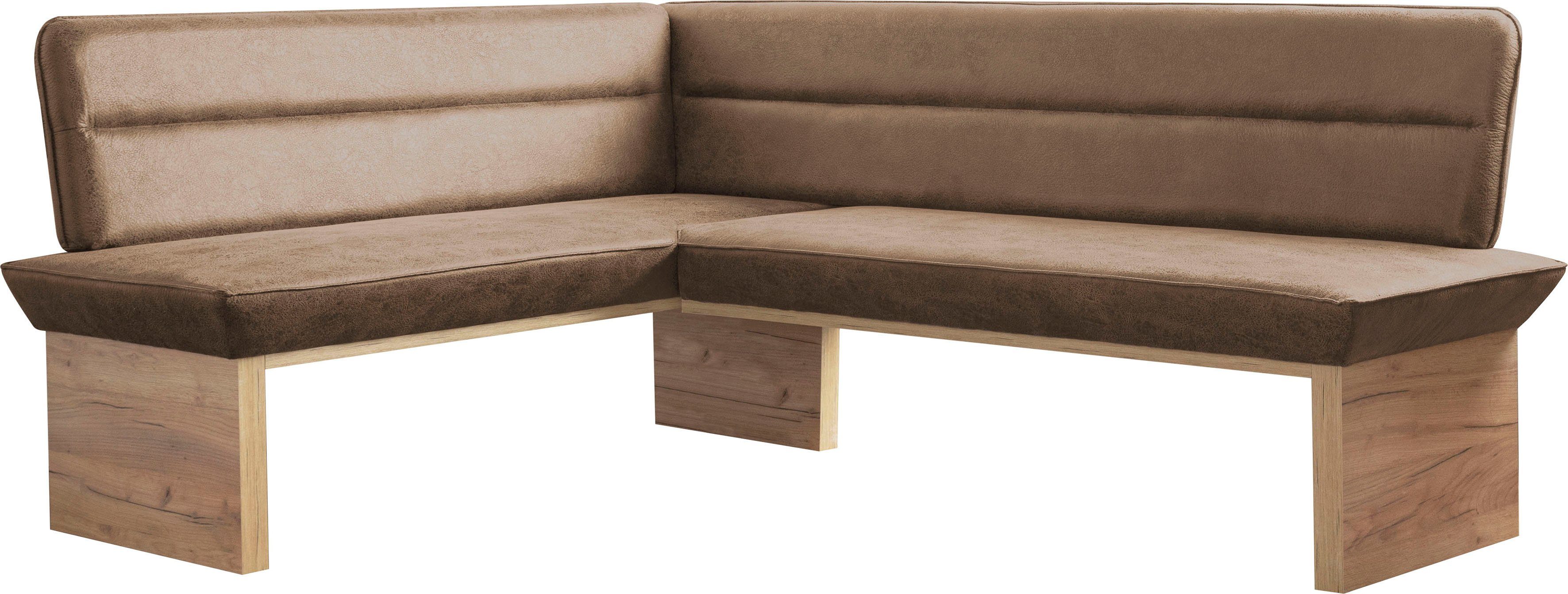 OTTO home Eckbankgruppe Beluna + Cross Essecke Sitzgruppe Eckbank Küchenbank, (Set, 4-tlg., Eckbank, 2 Stühle und Tisch), Sitzgruppe Esszimmer Stühle Tisch und Bank bequem gepolstert