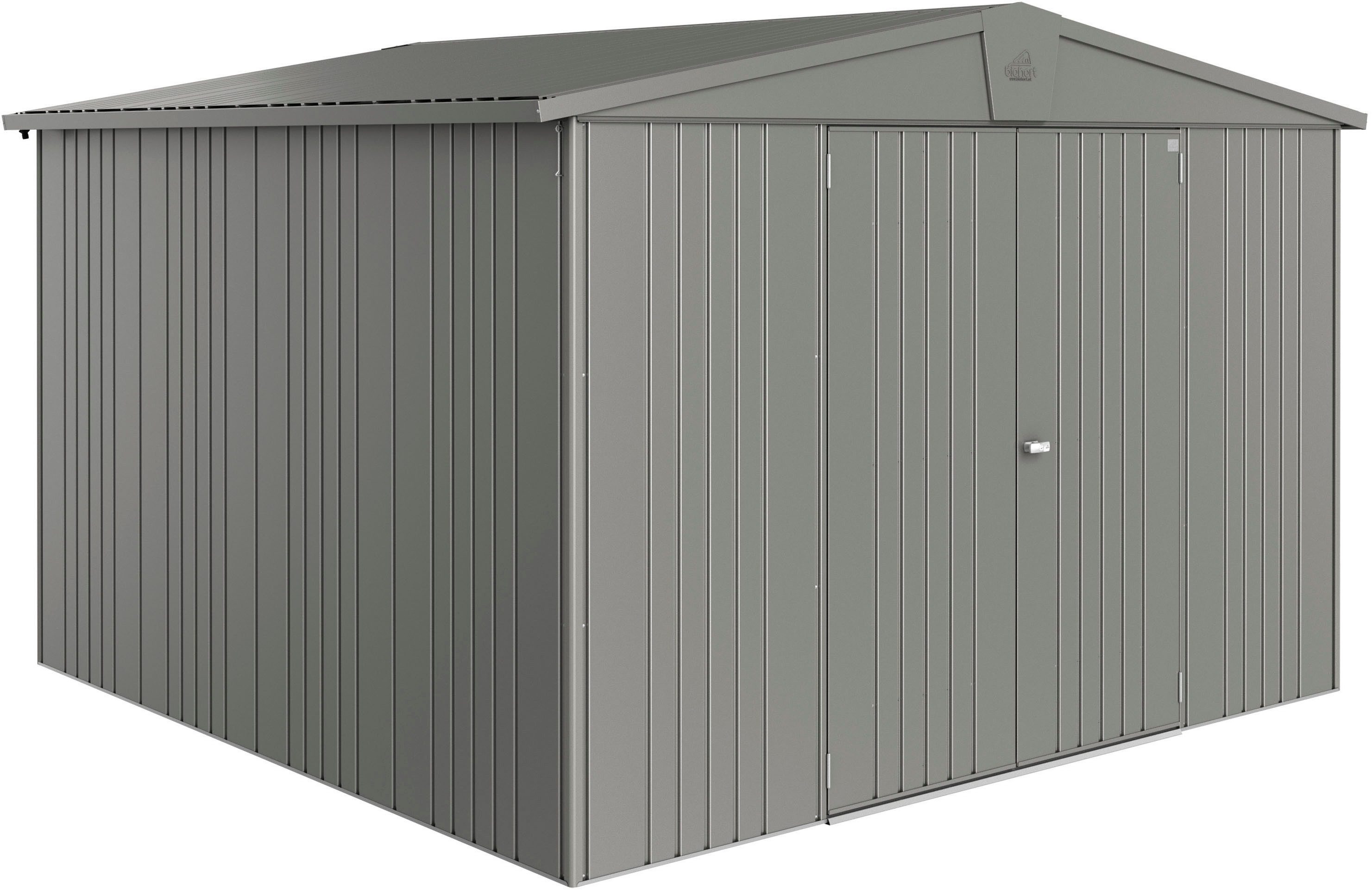 Biohort Gerätehaus Europa Gr. 7, verschiedene Farben, BxT: 316x300 cm, Qualitäts-Geräteschuppen aus Metall