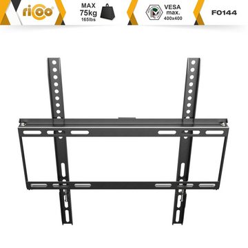 RICOO F0144 TV-Wandhalterung, (bis 55 Zoll, flach curved Fernseher Wand Halterung universal VESA 400 x 400)