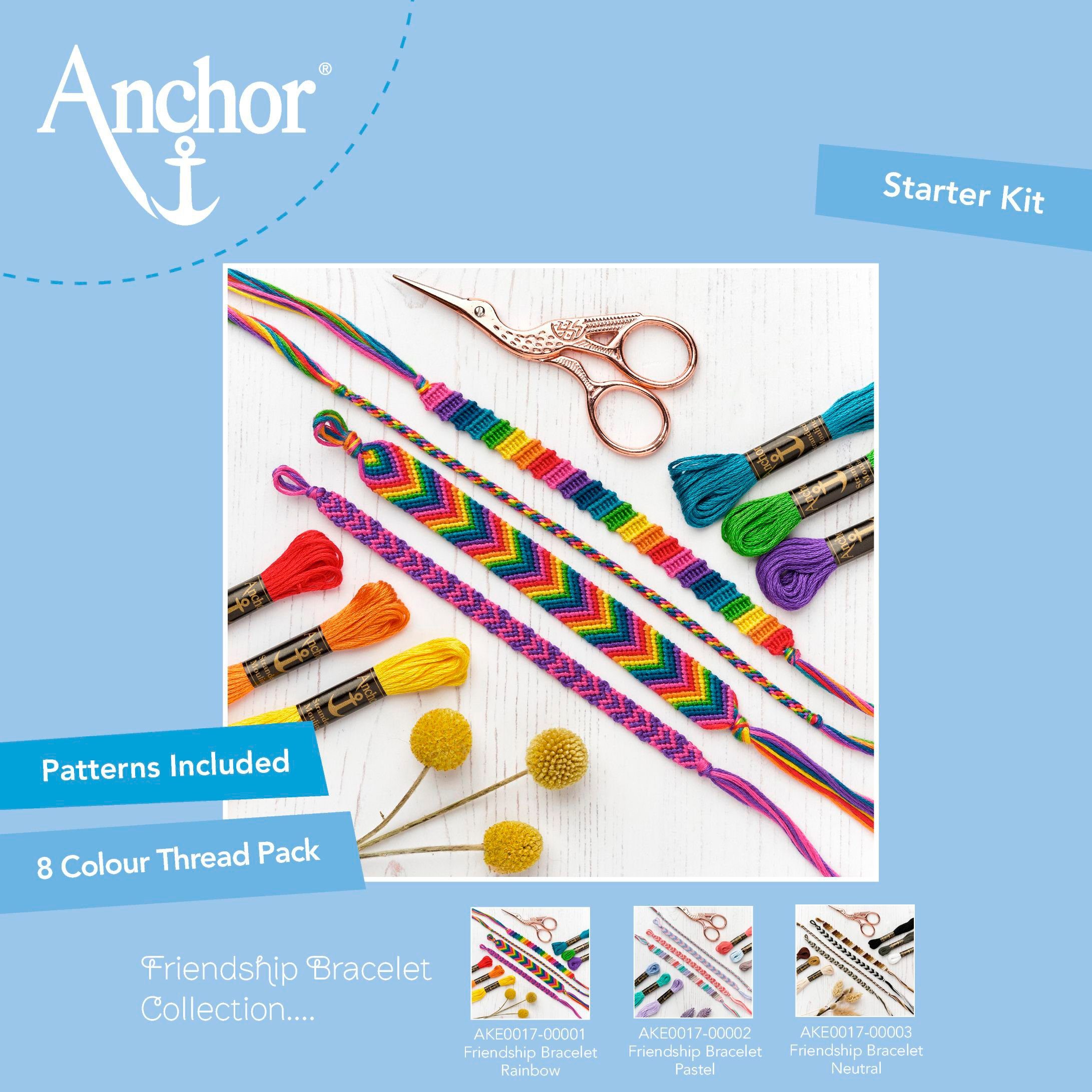 Anchor Kreativset Anchor Starter Kit 'Freundschaftsbänder Kit Regenb