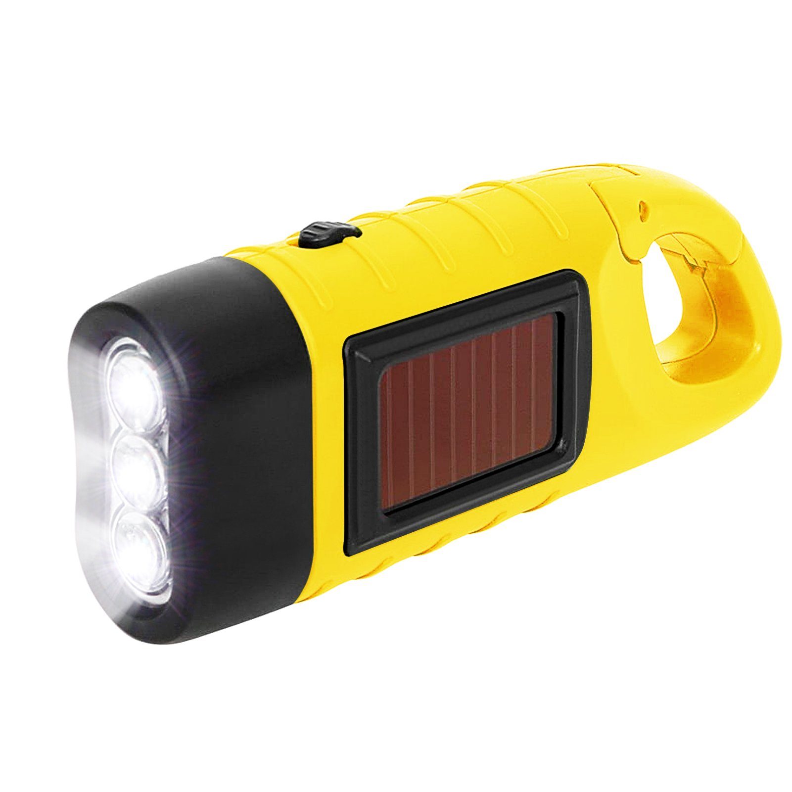 Tidyard Taschenlampe Handkurbel Solarbetriebene Wiederaufladbare LED Taschenlampe | Taschenlampen
