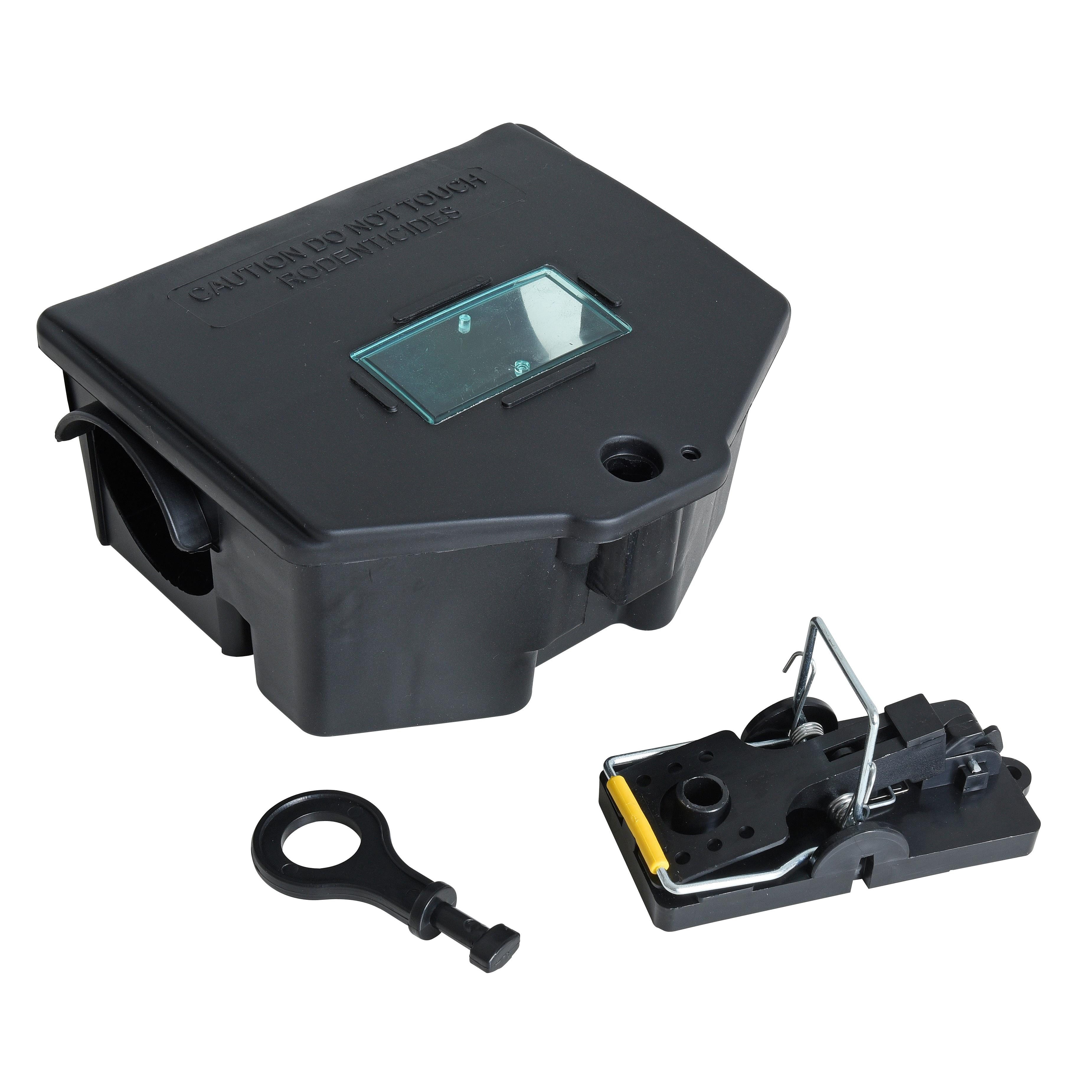 ESTEXO Schlagfalle Köderbox Köderstation Rattenfalle Mäusefalle Köderfalle mit Fenster