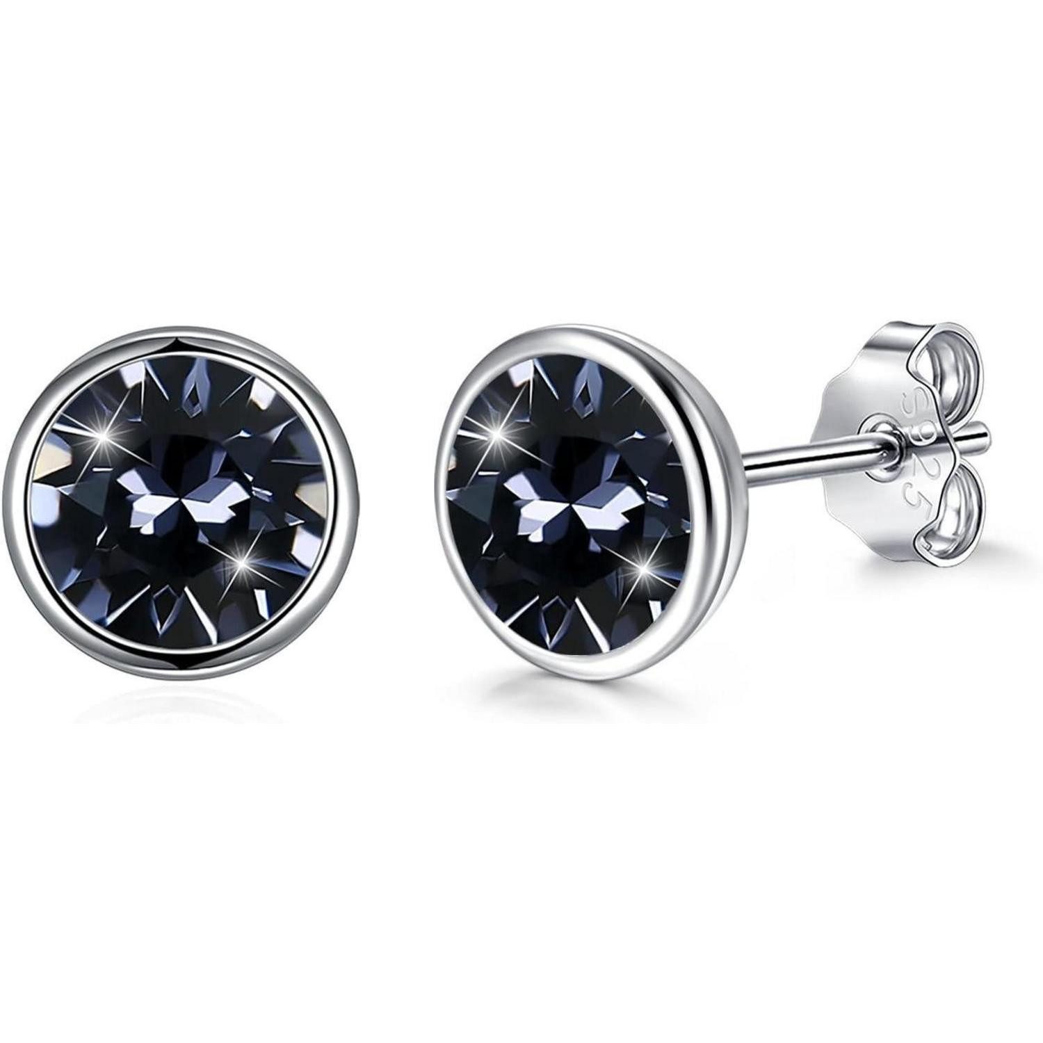 LuxusKollektion Schmuckset Ohrstecker 925 Silber 8mm Kristall Aurore Damen günstig online kaufen