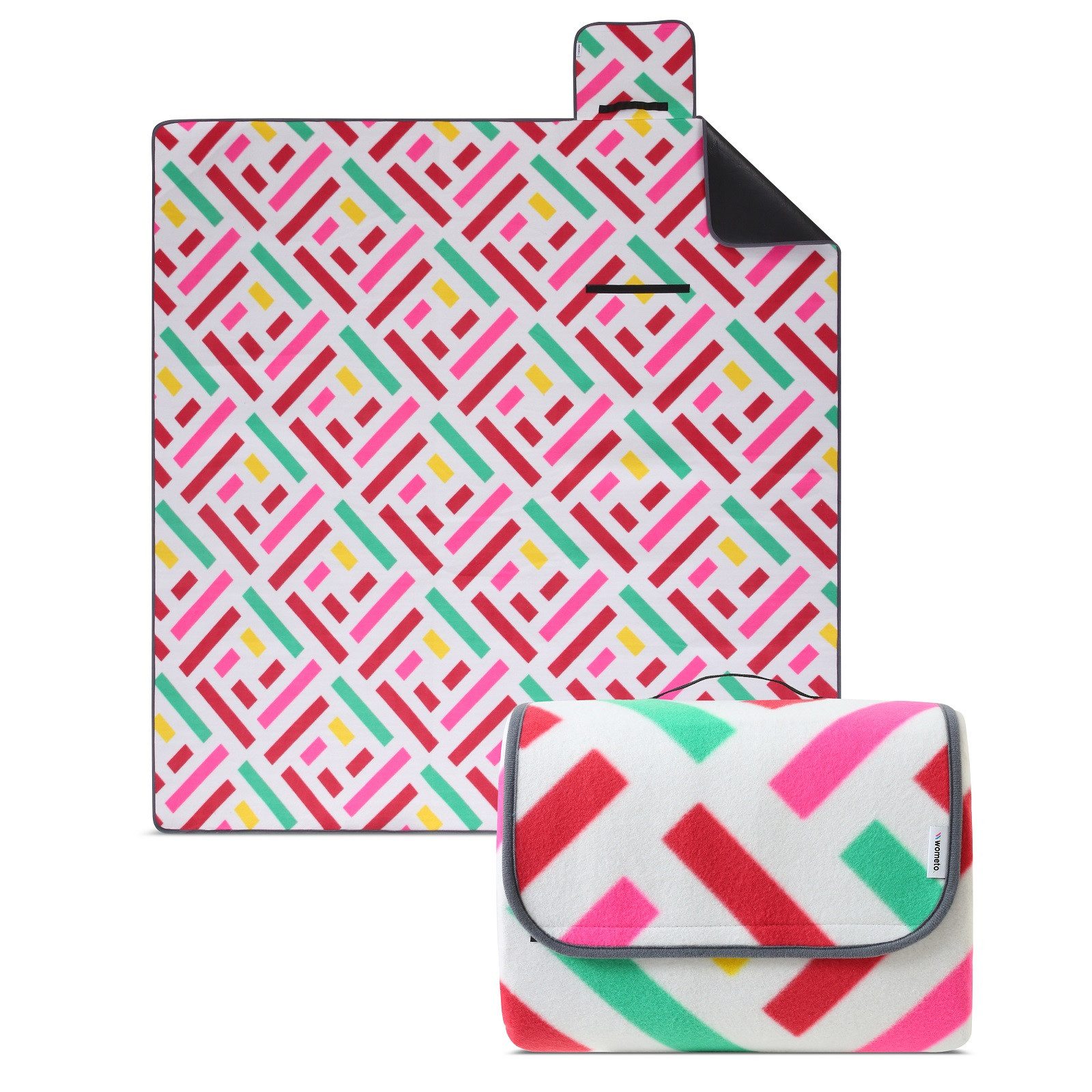 Picknickdecke XXL eco-line Picknickdecke ca. 200x200, wometo, Oberseite 100% recyceltes Fleece, wasserdicht