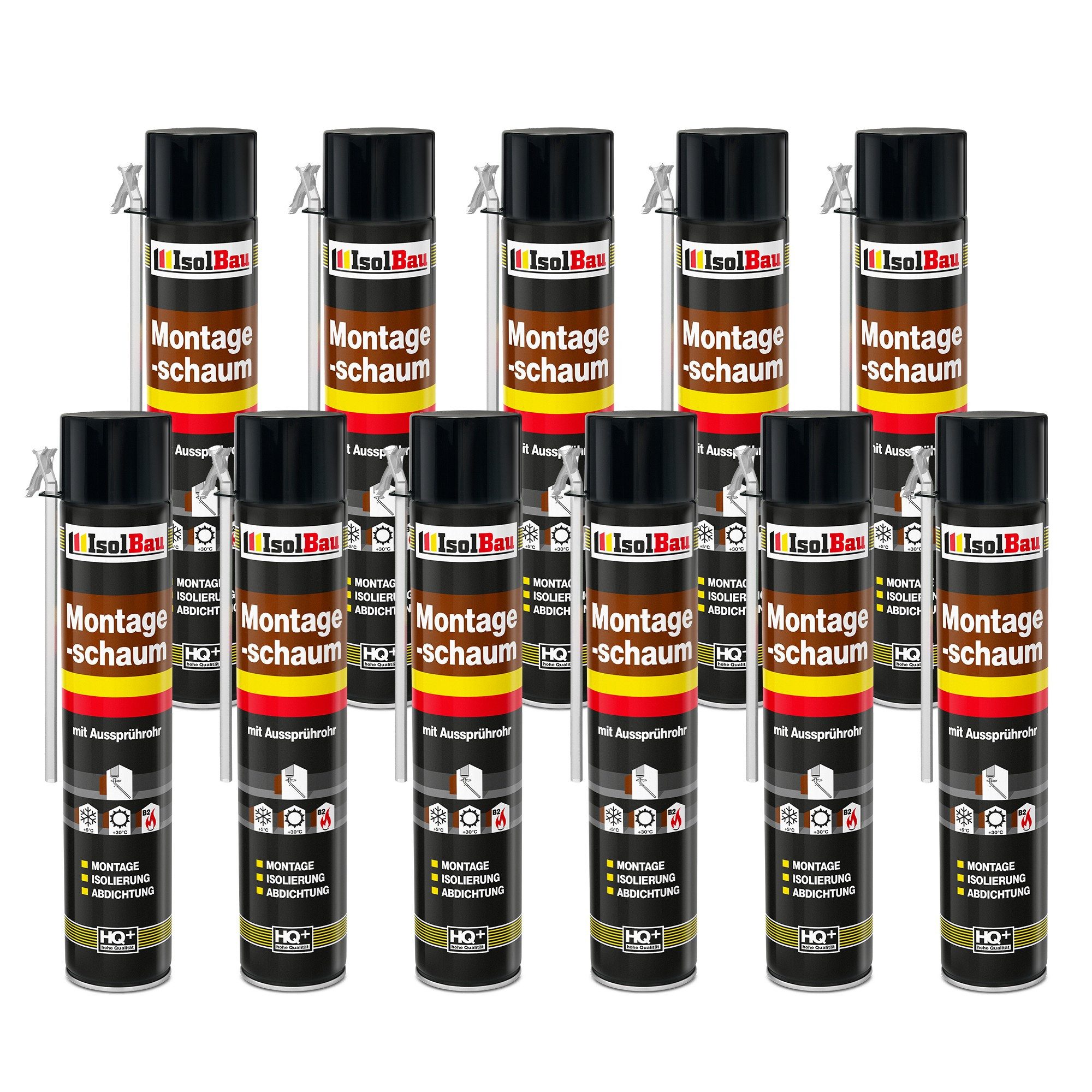 None Montagekleber Montageschaum 11 Dose 750 ml Bauschaum Abdichtung, Innen & außen, PCV-Profile Holz und Holzwerkstoffe Ziegelsteine Beton Gipsund Metall