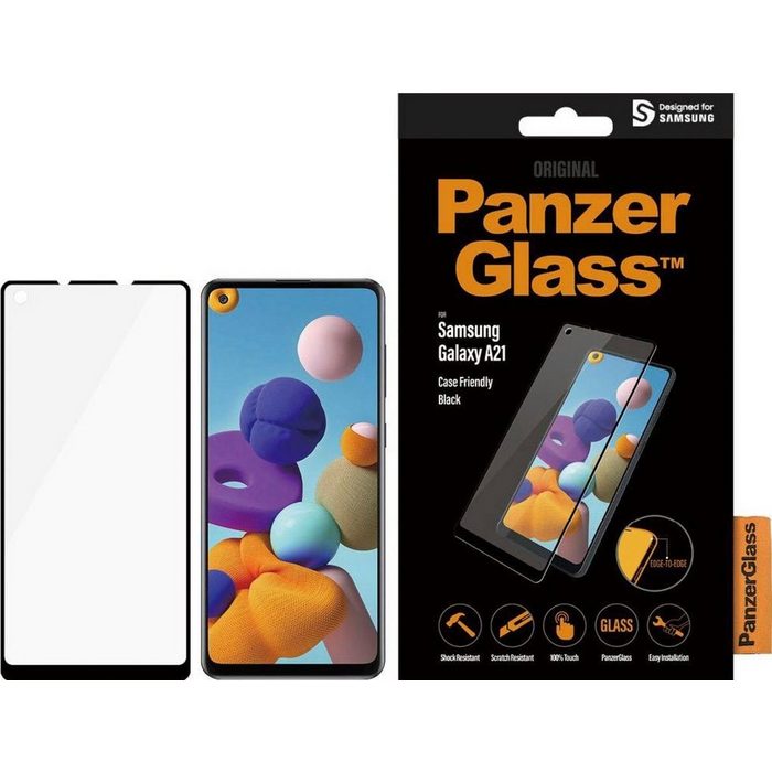 PanzerGlass E2E Samsung Galaxy A21 Case Friendly für Samsung Galaxy A21 Displayschutzglas 1 Stück
