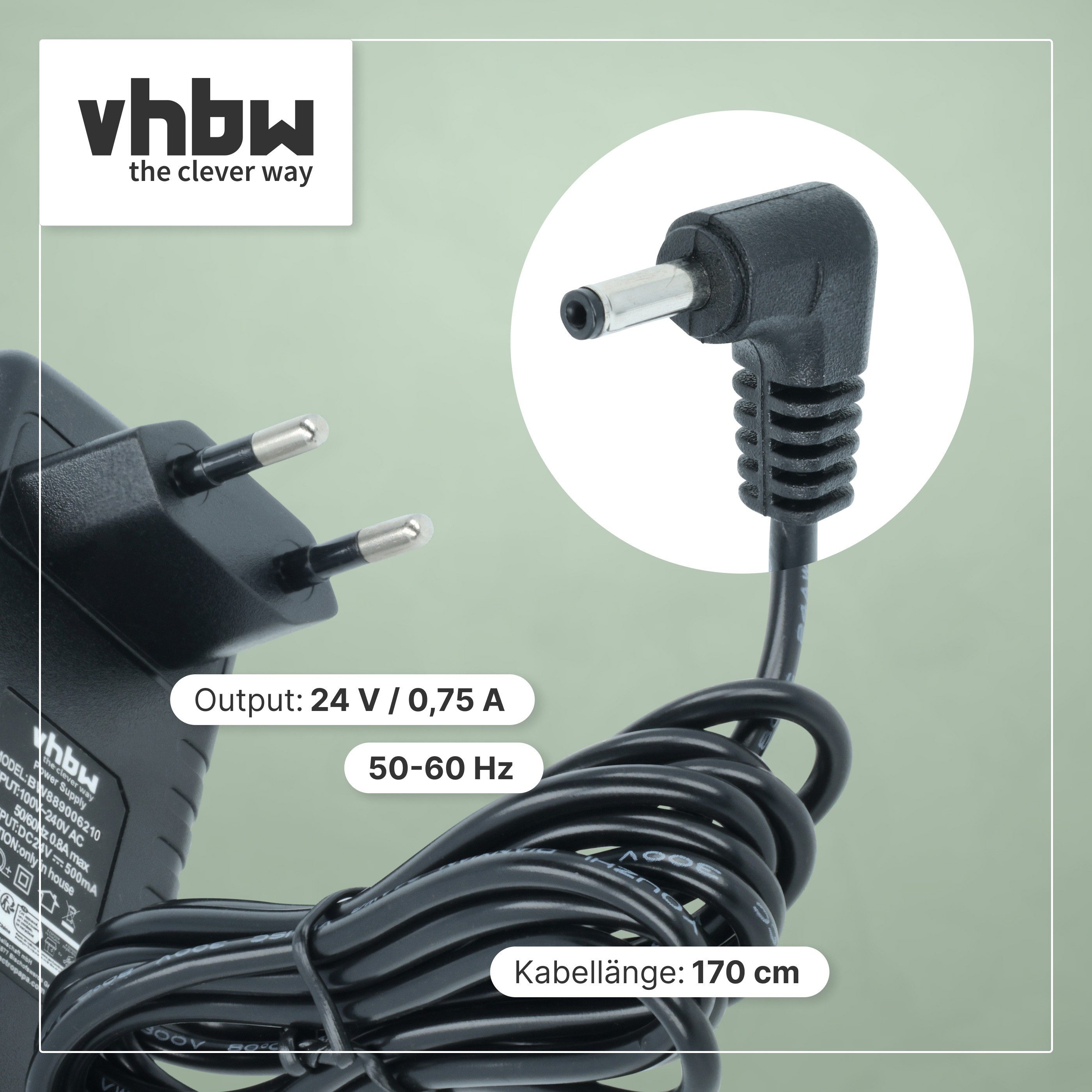 vhbw passend für Philips 800 Series AC0820, AC0819, AC0830 Luftreiniger Netzteil (Ersatznetzteil für Ihren Luftreiniger, Netzgerät mit Euro-Stecker zum) – Bild 3 von 5