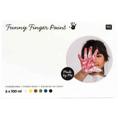 Rico Design Fingerfarbe Funny Finger Paint, 6x100ml