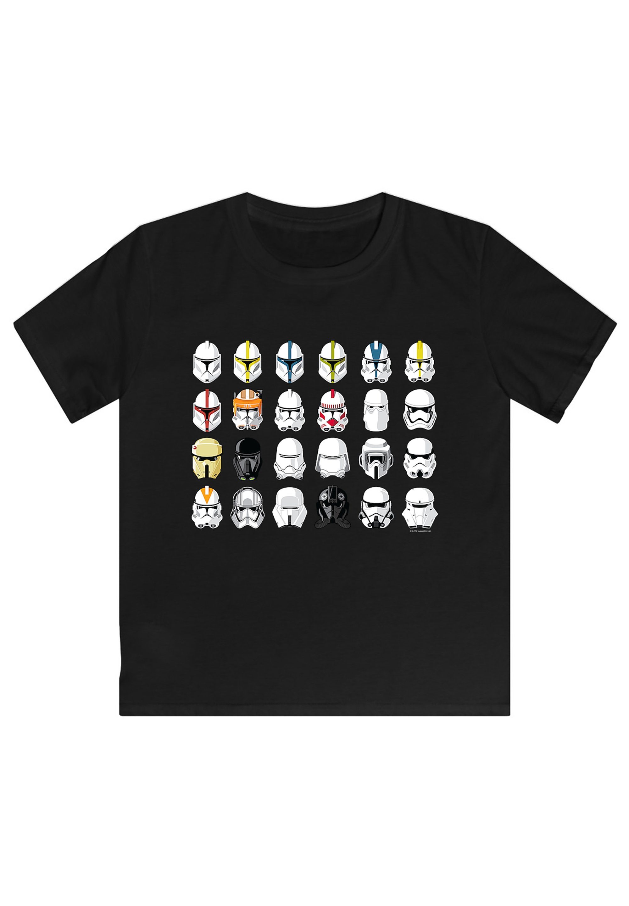 der Stormtrooper Star Wars Piloten T-Shirt Helme Sterne Print F4NT4STIC Krieg schwarz