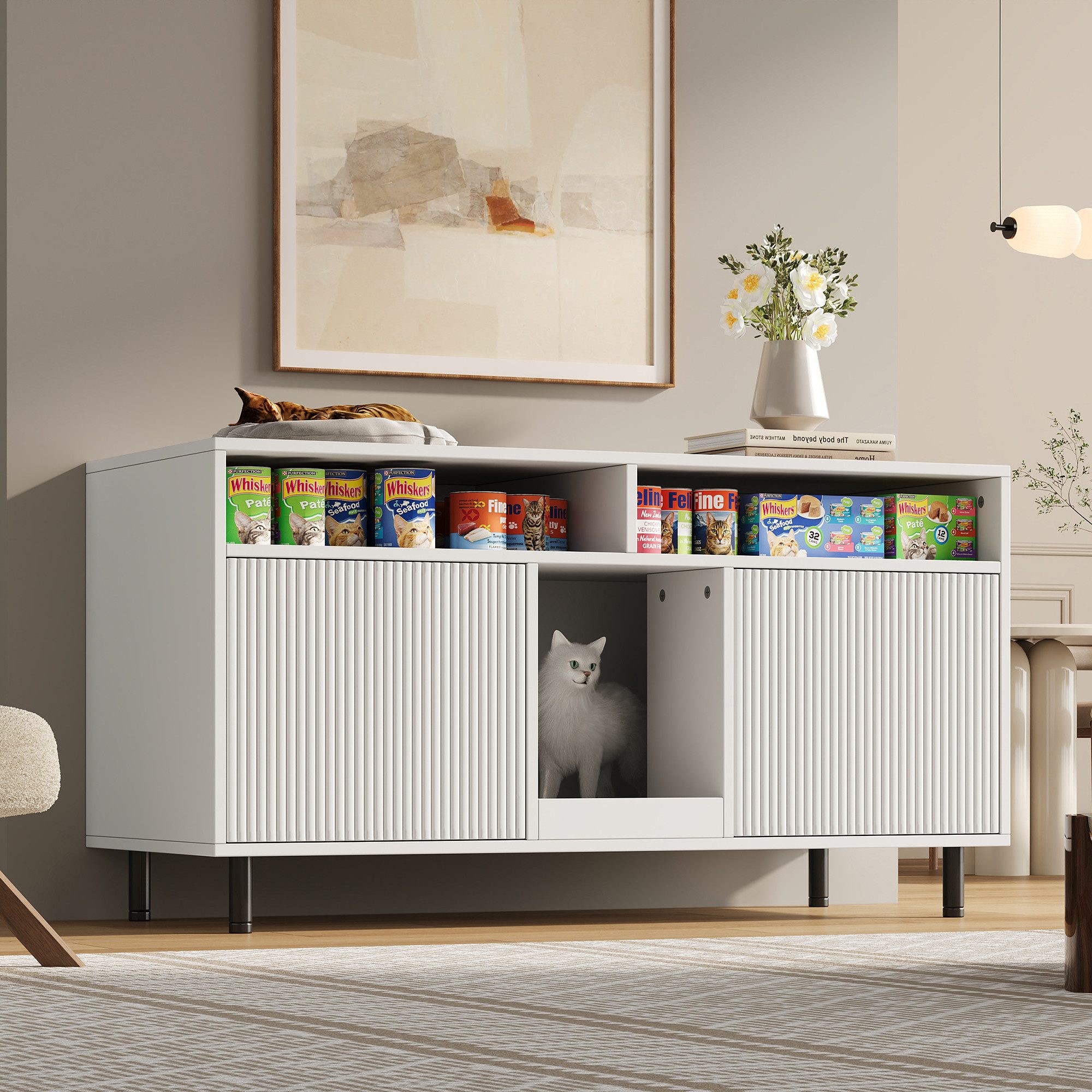 OKWISH Sideboard mit Sandauffangmatte, Ablage (Haustier-Schrank/TV-Schrank, günstig online kaufen