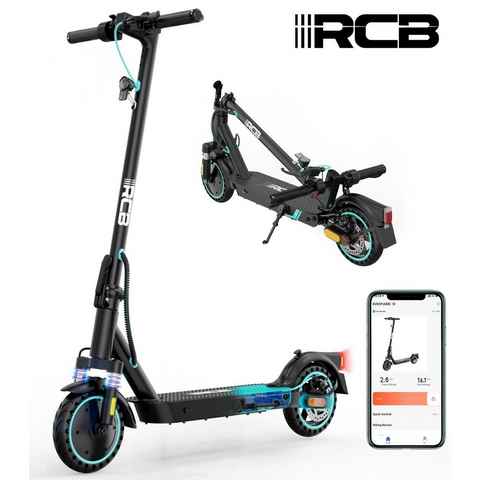 RCB TECH E-Scooter mit Straßenzulassung (ABE), Elektroroller mit 400W Motor, Stoßdämpfung, 20,00 km/h, (1 tlg., mit Schutzblechen), mit Straßenzulassung