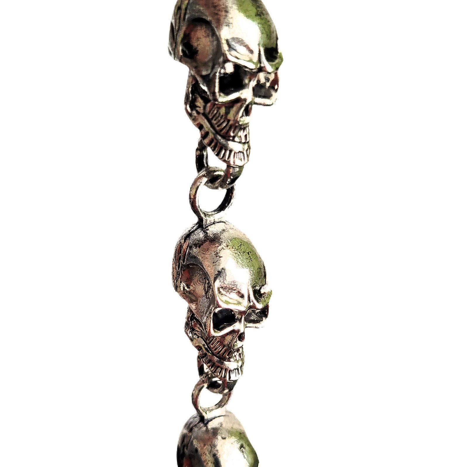 Lemasi Geldbörse Totenkopf-Hosenkette Metall schwer 60cm mit Karabinern - E günstig online kaufen